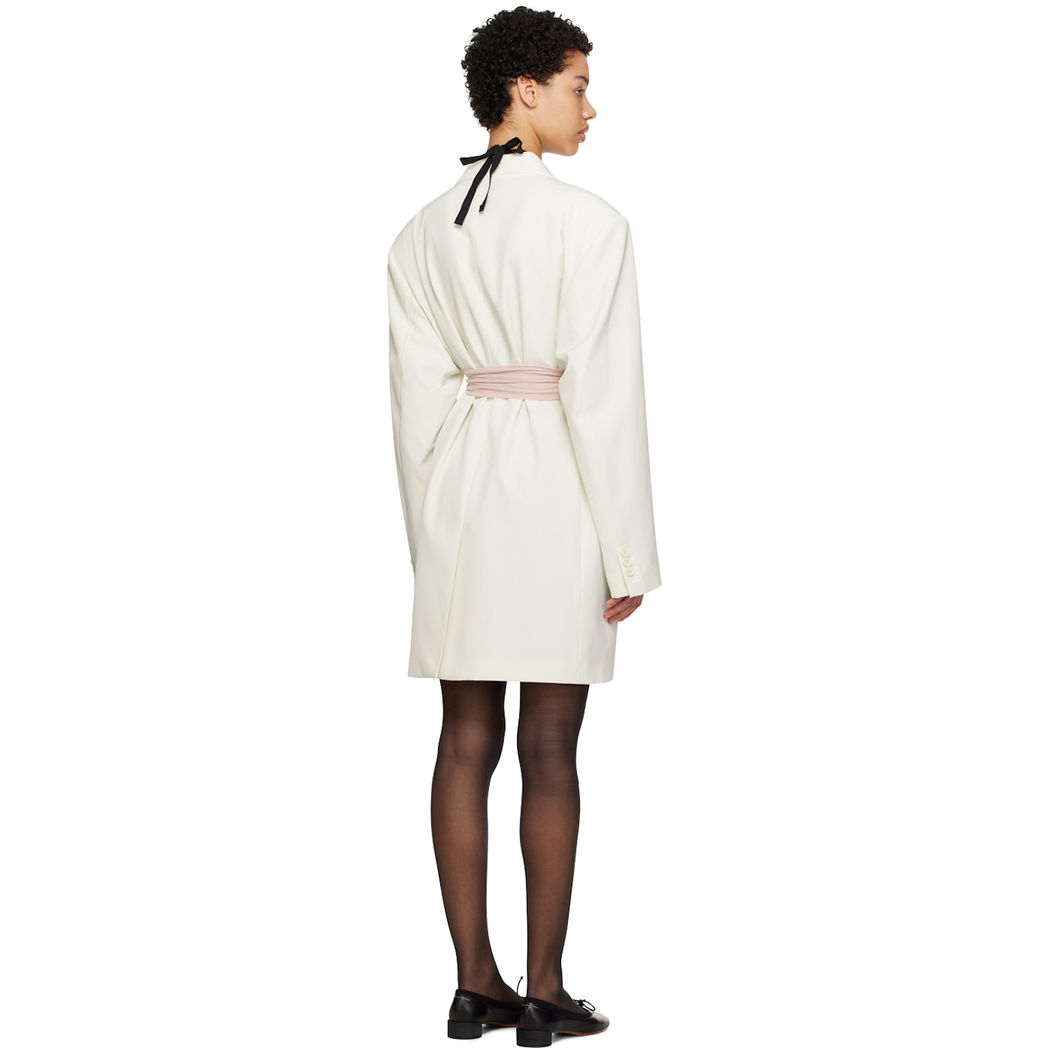  Mm6 Maison Margiela Off-white Button Coat 