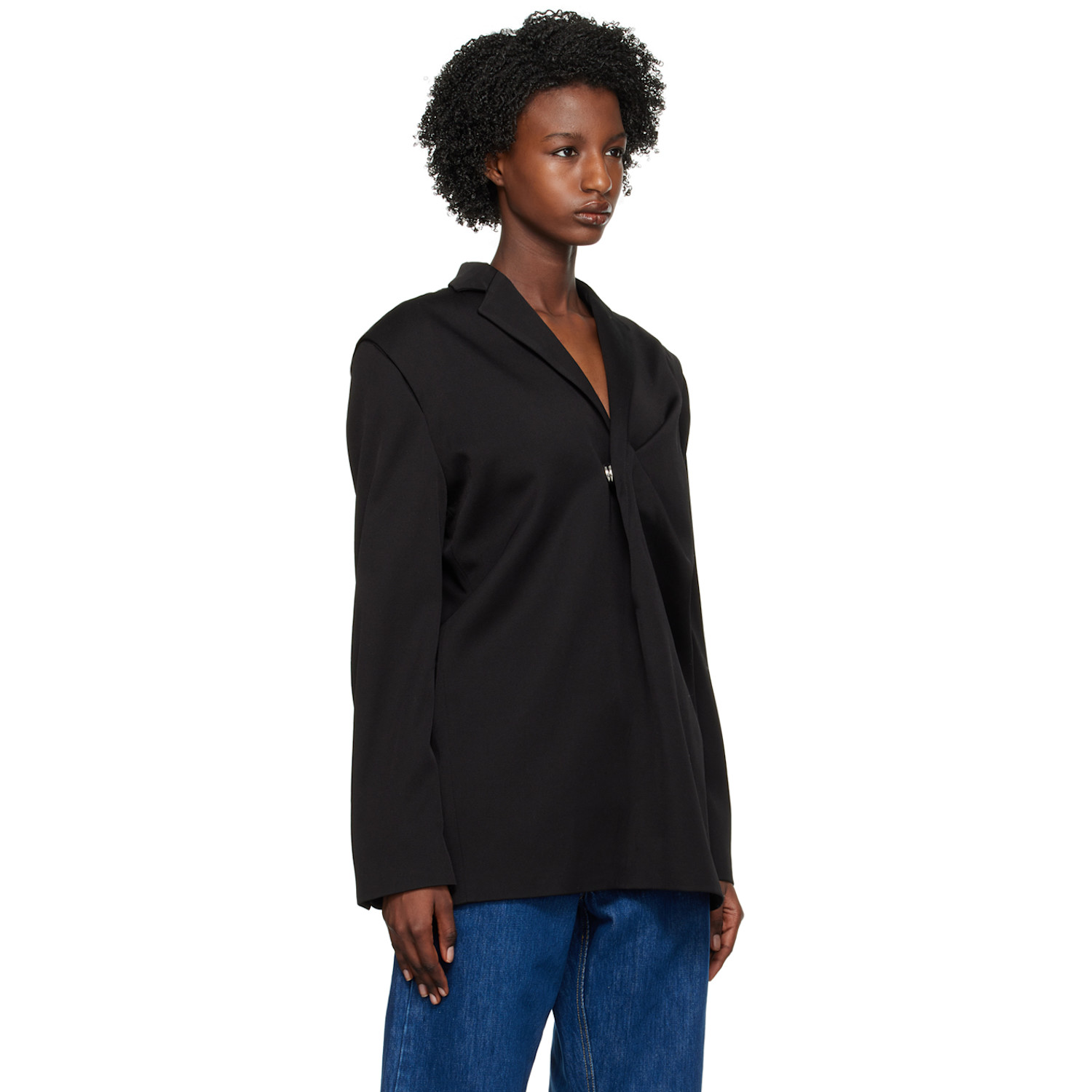  Bianca Saunders Black Pinched Blazer 