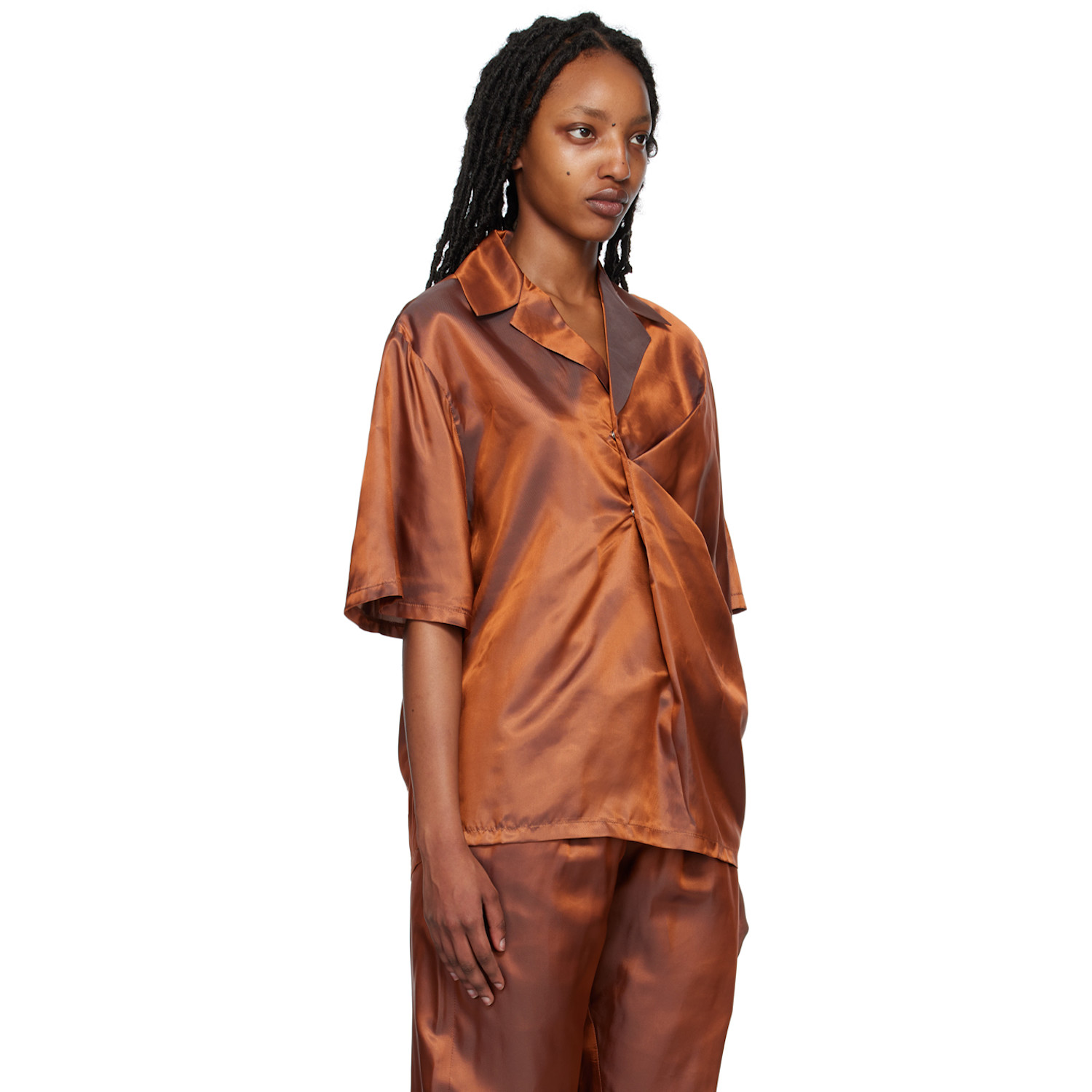  Bianca Saunders Orange Bailey Shirt 