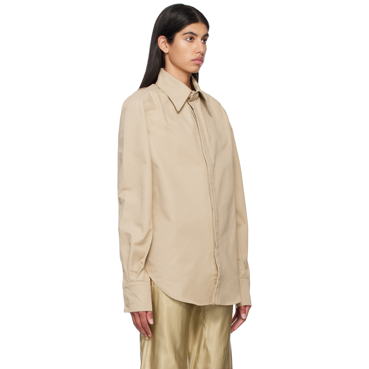  Bianca Saunders Beige Row Back Shirt 