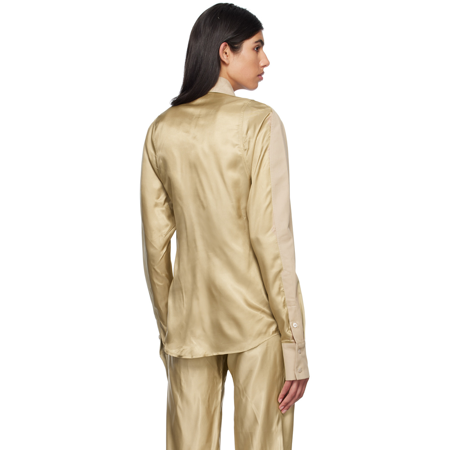  Bianca Saunders Beige Row Back Shirt 