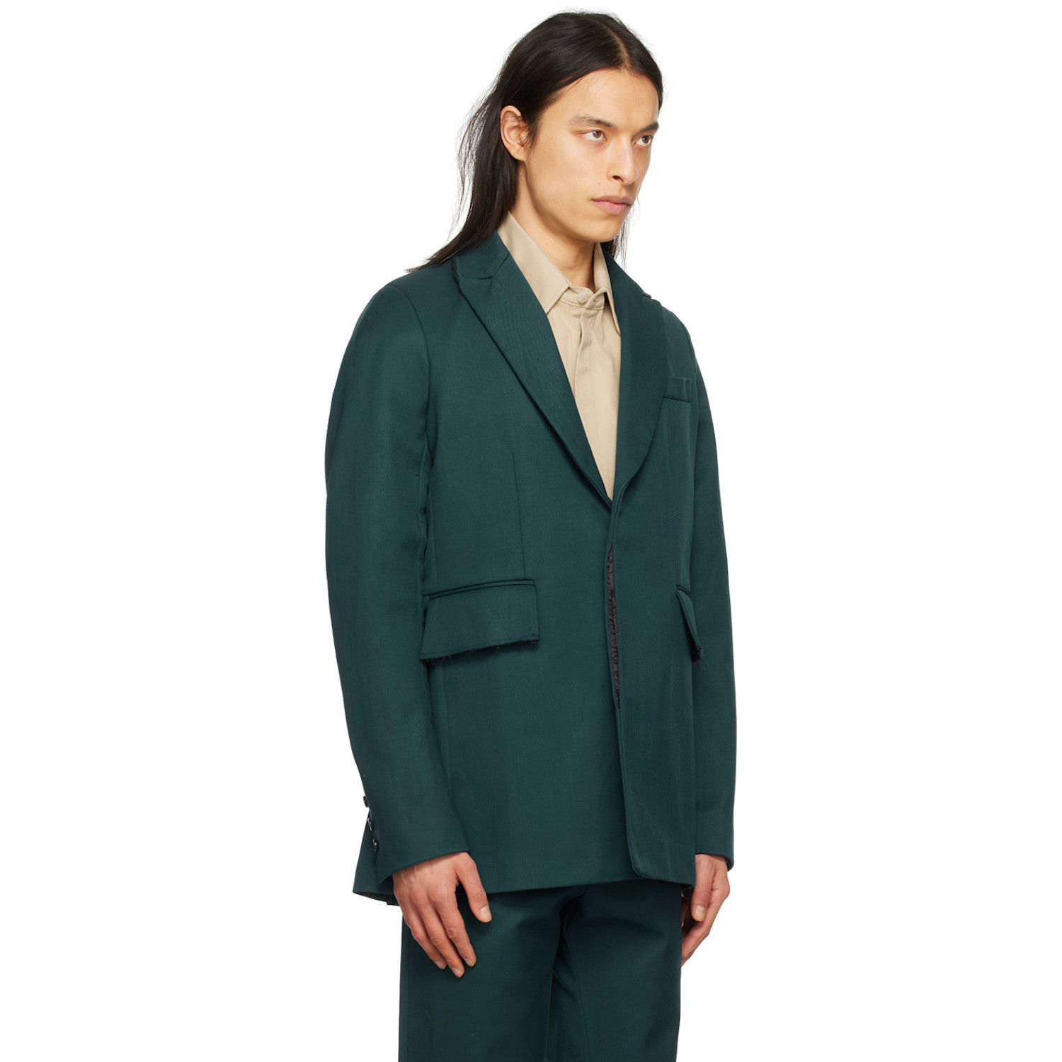  Bianca Saunders Green Akiel Blazer 