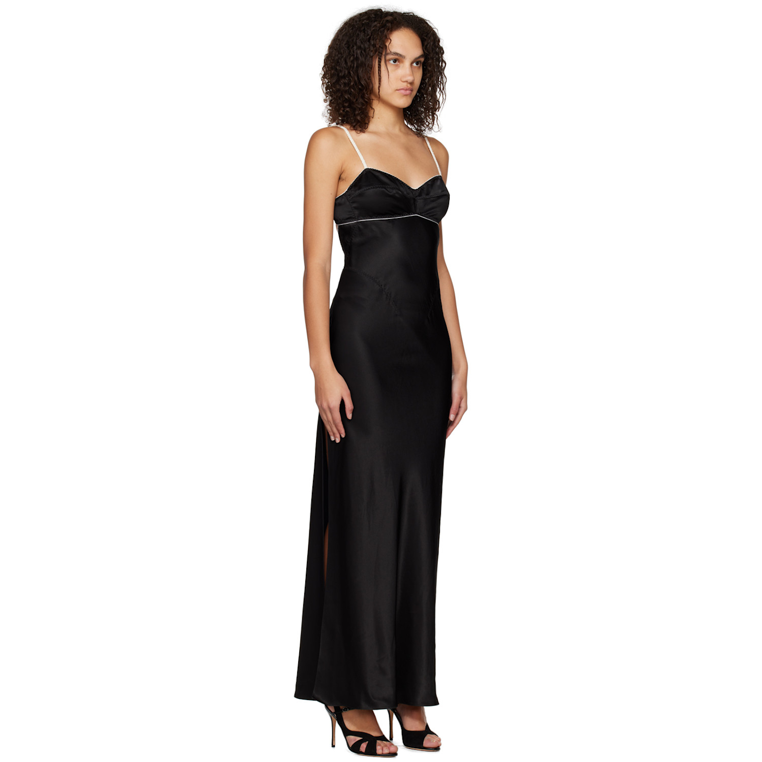  Anna October Black Waterlily Maxi Dress 