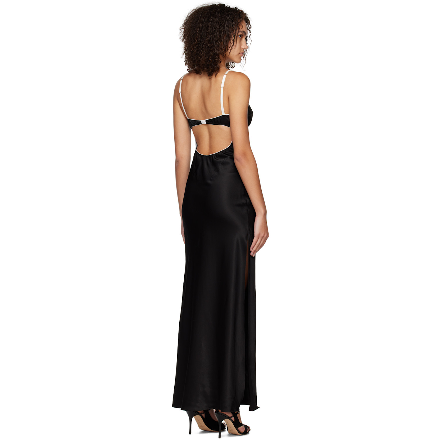  Anna October Black Waterlily Maxi Dress 
