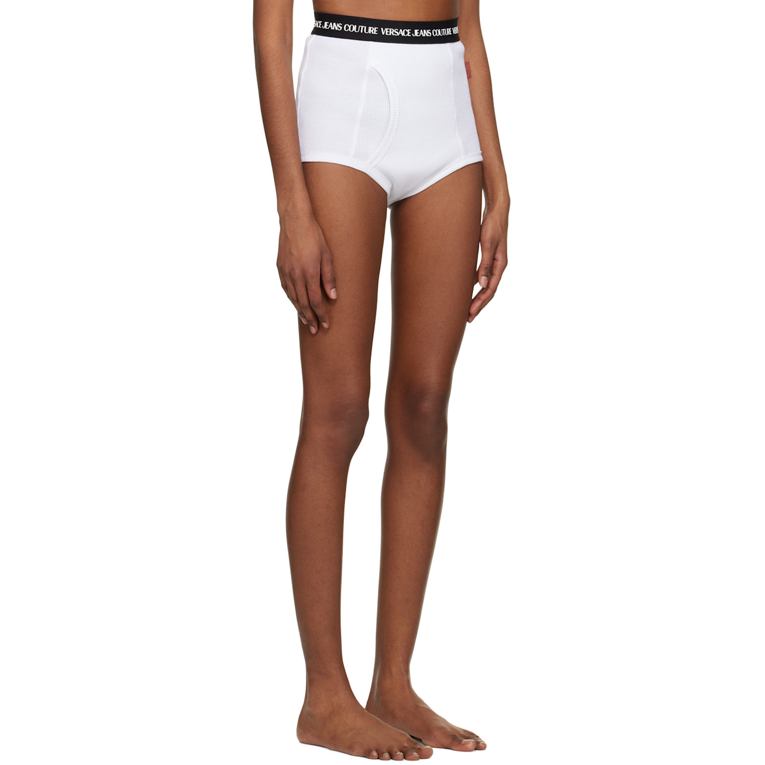  Versace Jeans Couture White Bonded Shorts 