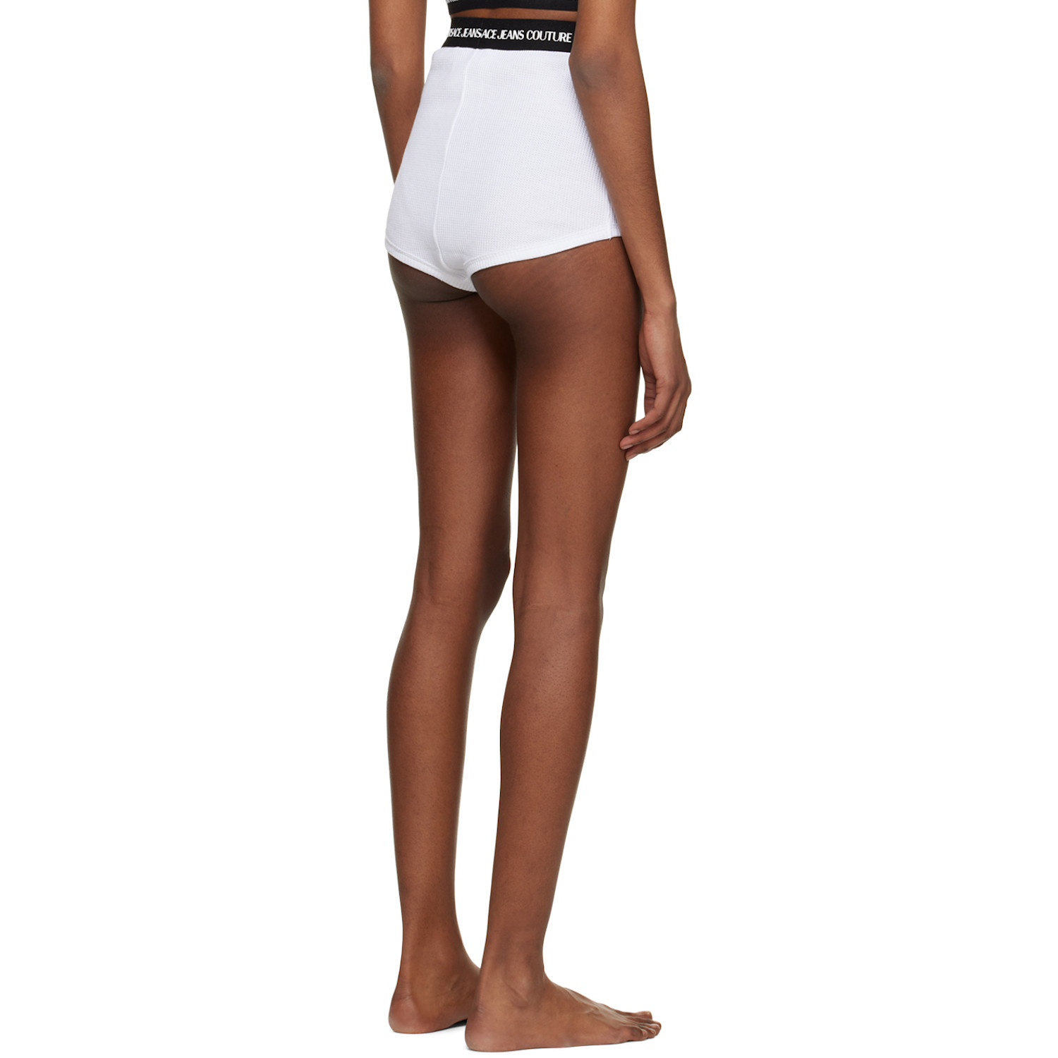  Versace Jeans Couture White Bonded Shorts 