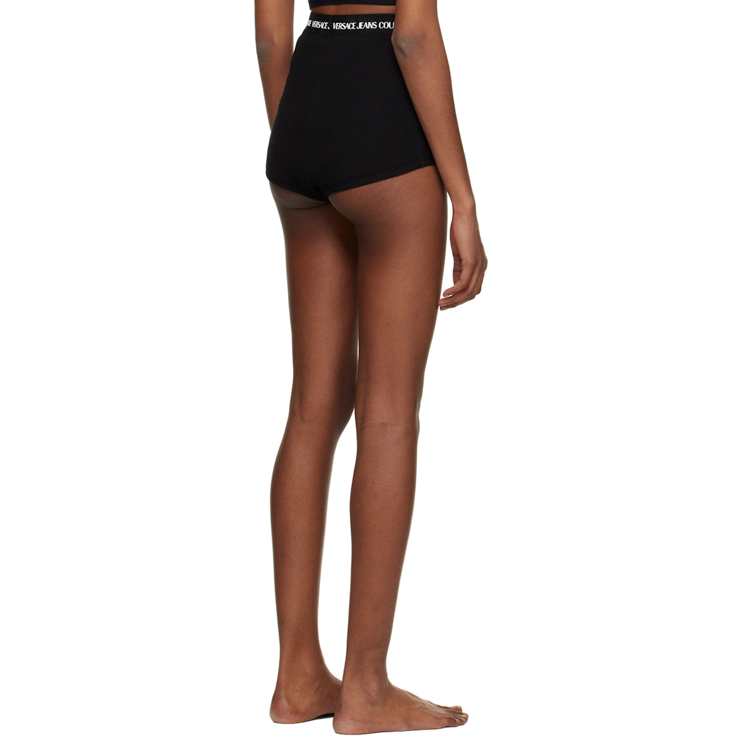  Versace Jeans Couture Black Bonded Shorts 