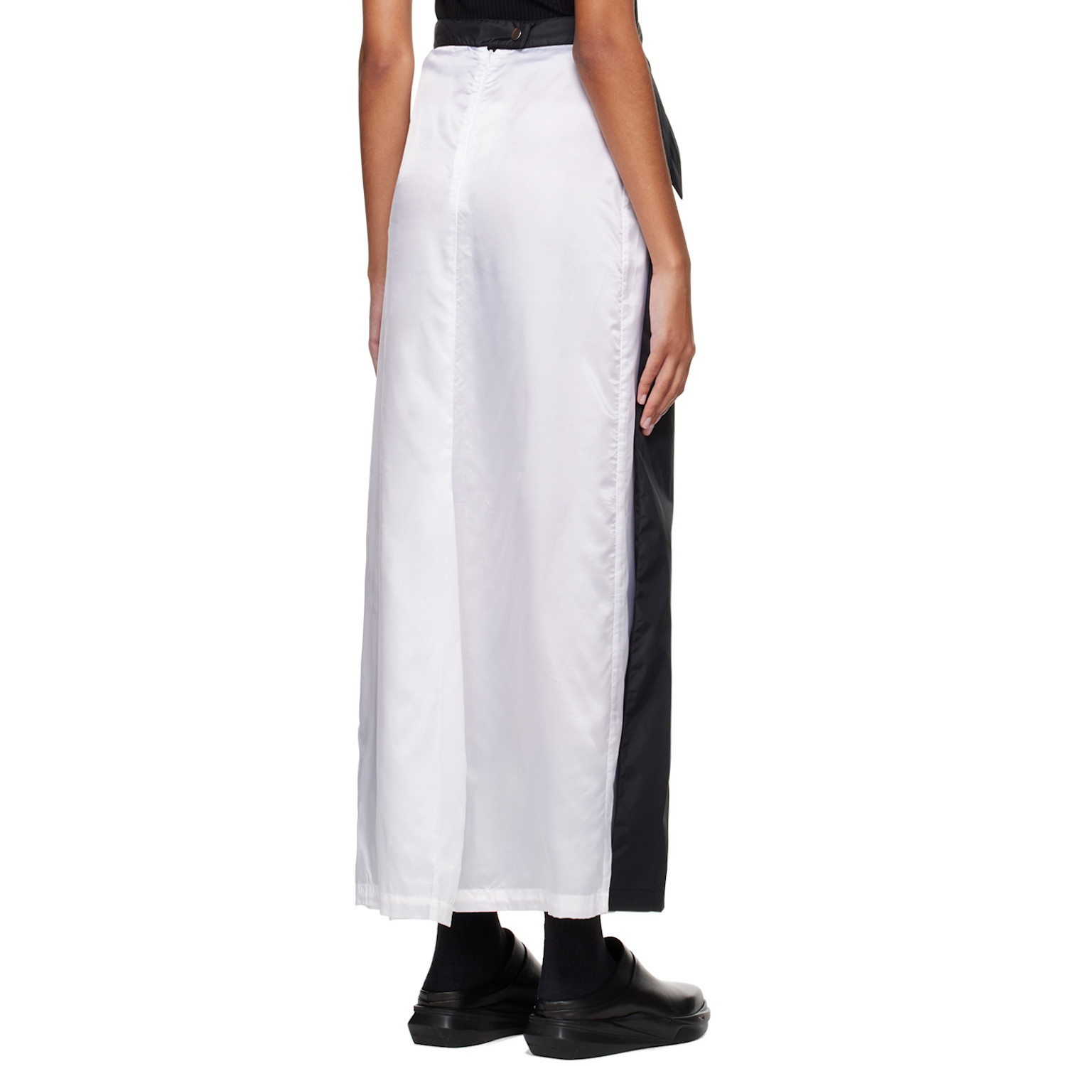  Spencer Badu Black Layered Midi Skirt 