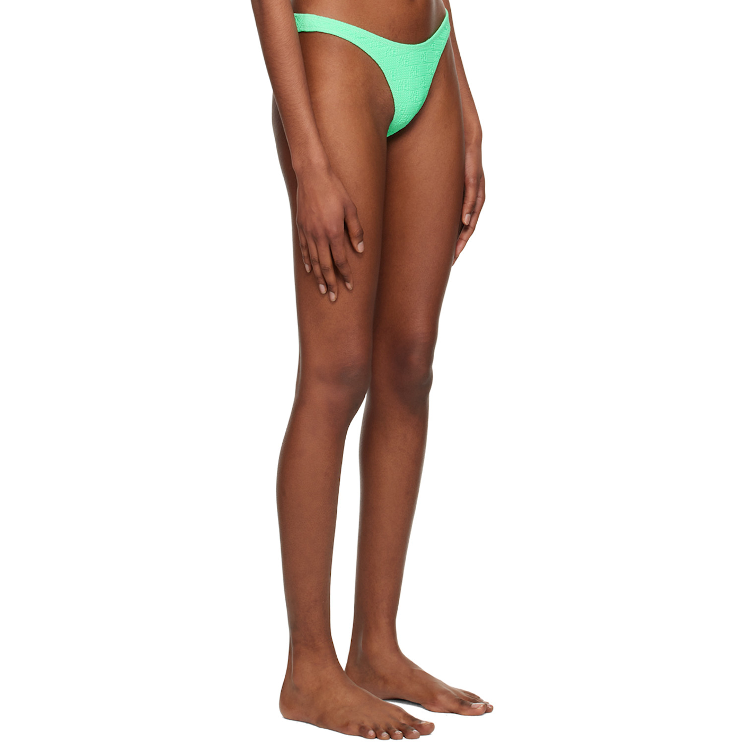  Alexanderwang.t Green Jacquard Bikini Bottom 