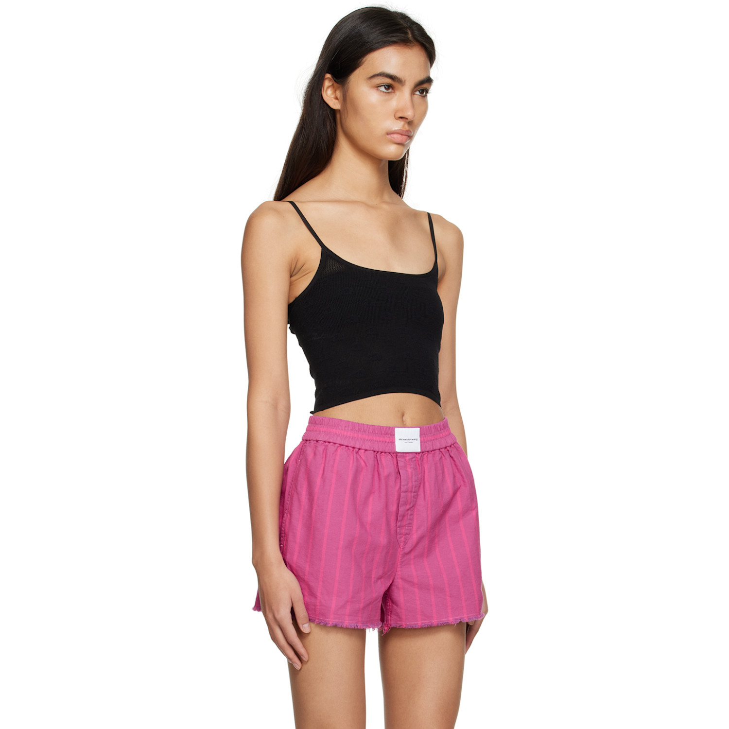  Alexanderwang.t Black Cropped Camisole 