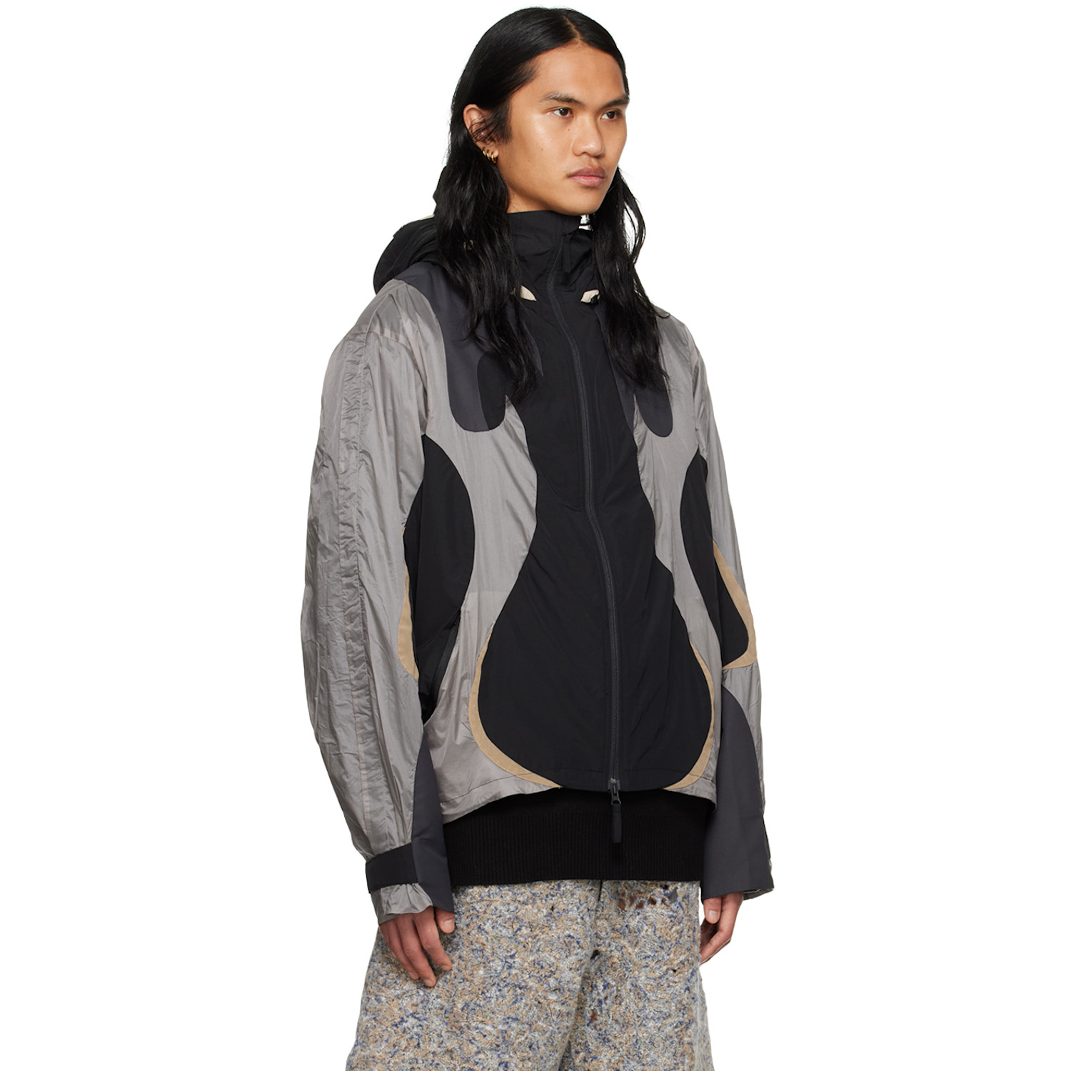  Kusikohc Black Paneled Jacket 