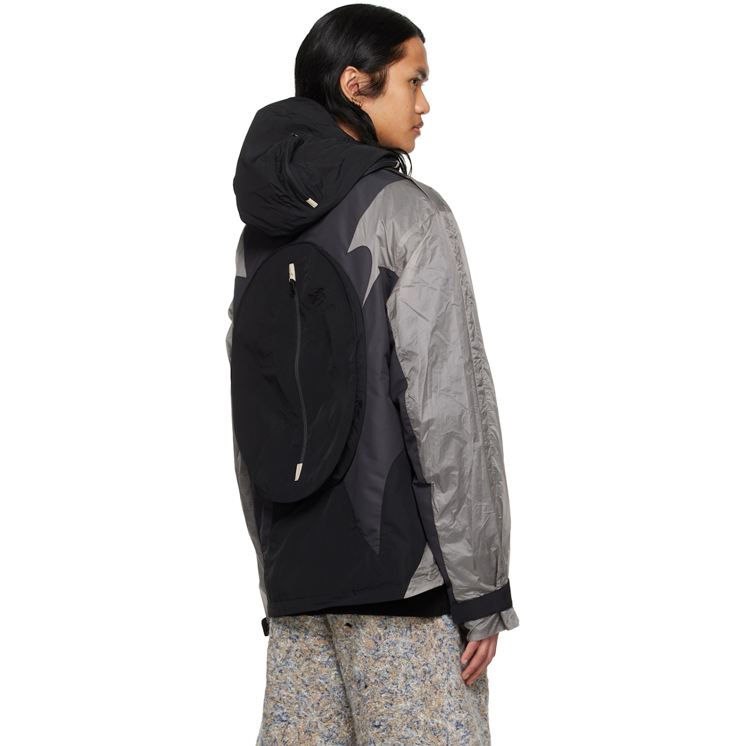 Kusikohc Black Paneled Jacket 