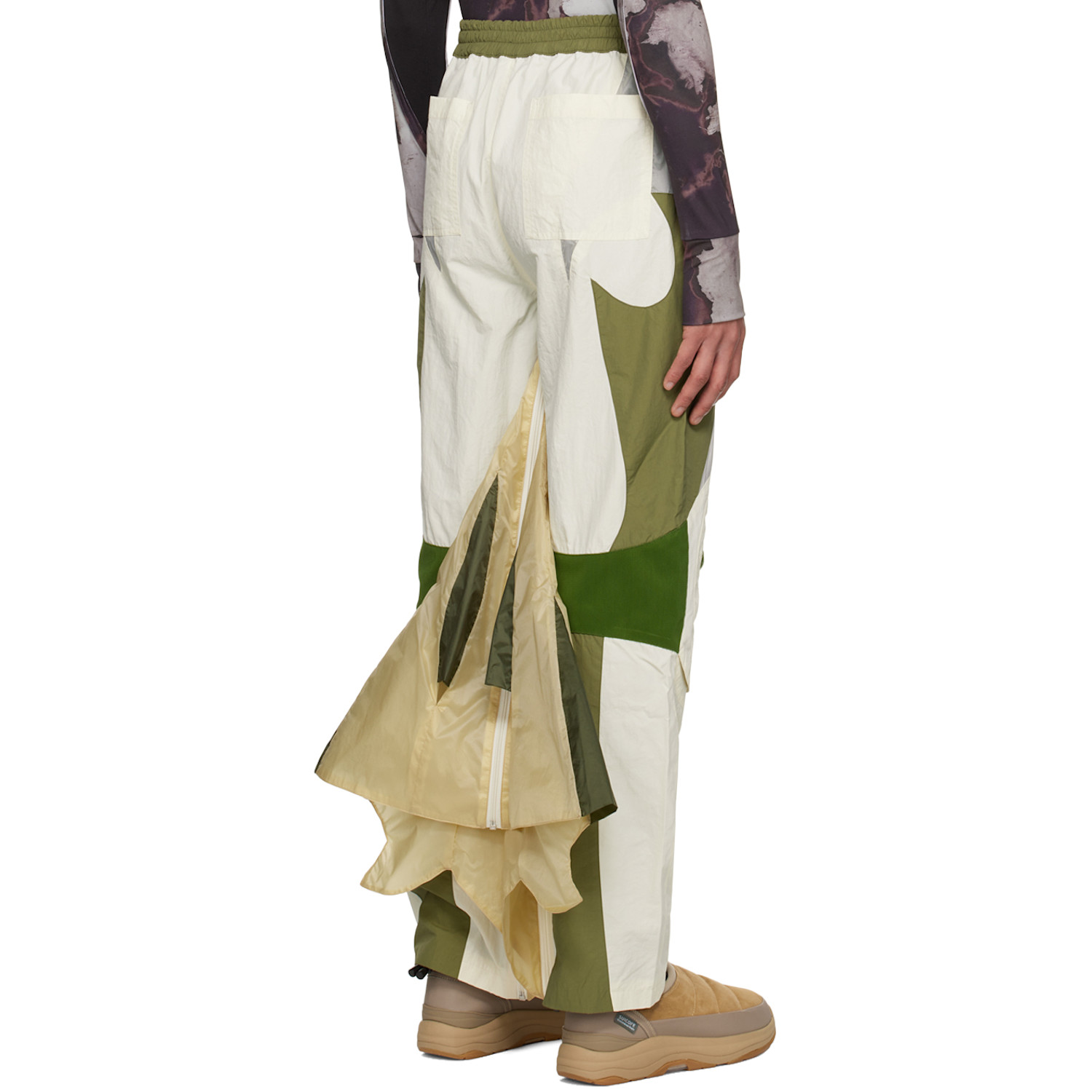  Kusikohc Off-white Paneled Trousers 