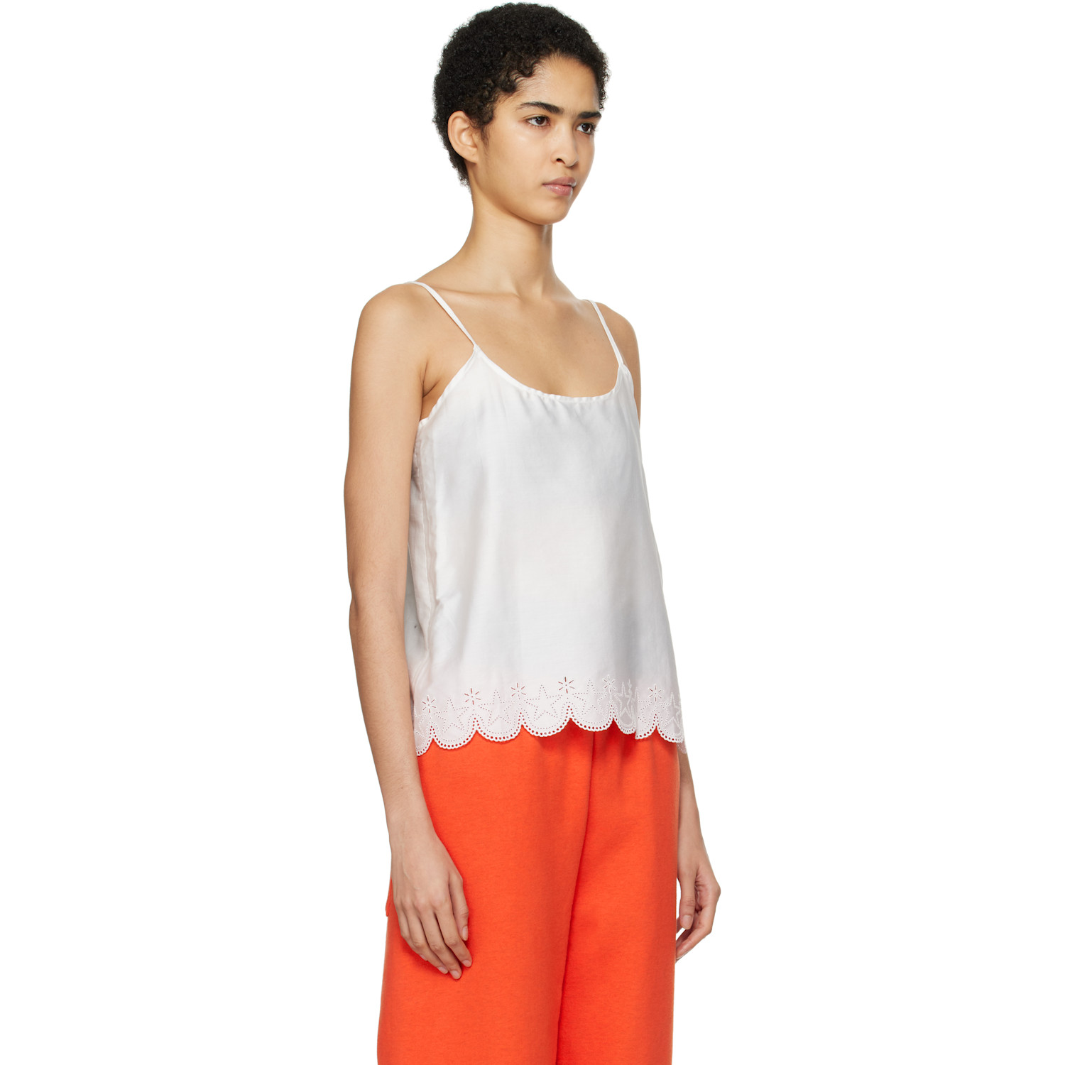  Sky High Farm Workwear White Cotton Tank Top 