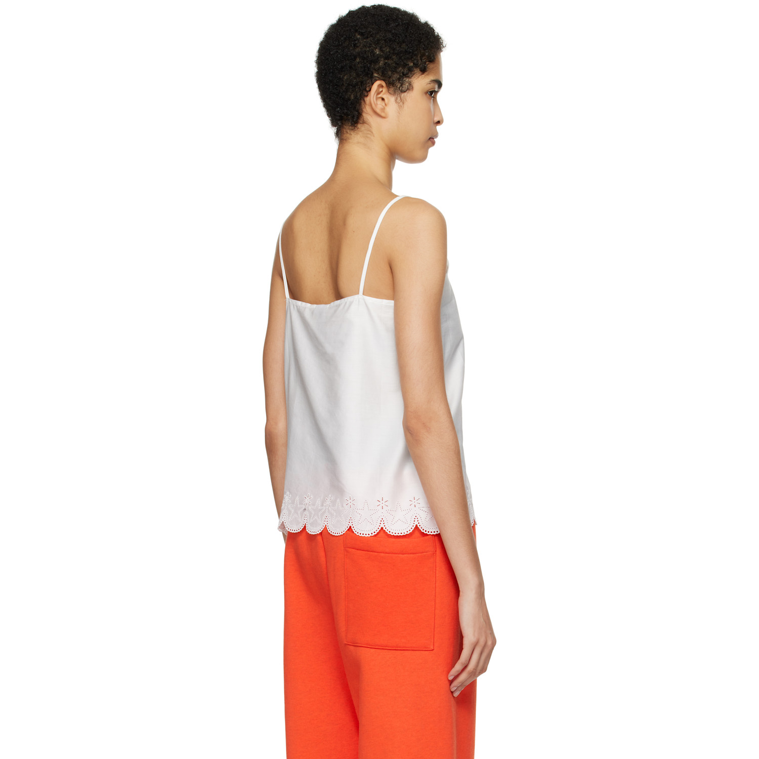  Sky High Farm Workwear White Cotton Tank Top 