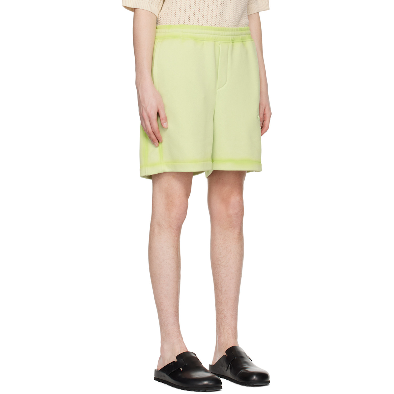  Solid Homme Green Four-pocket Shorts 