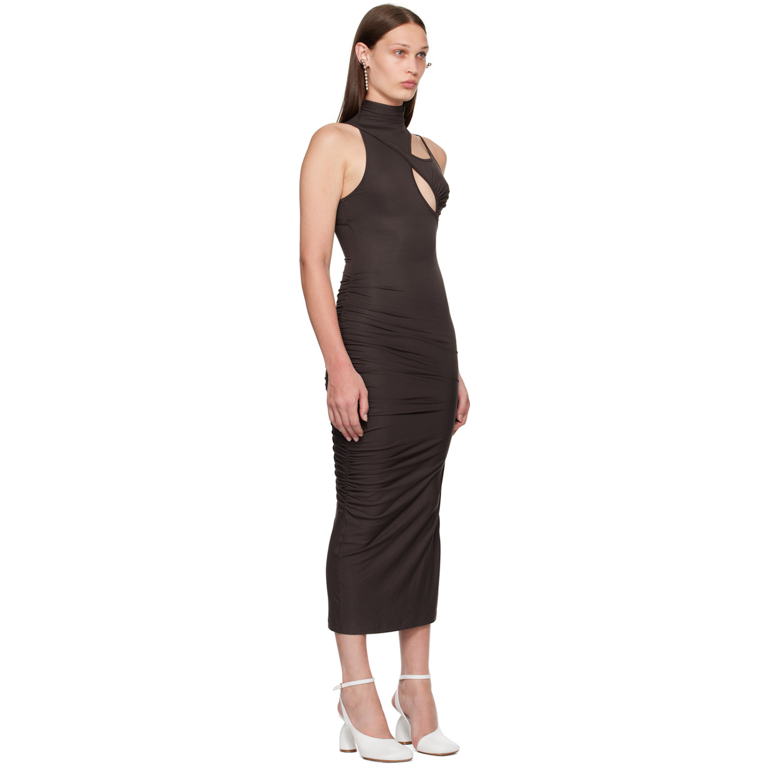  Selasi Brown Strap Maxi Dress 
