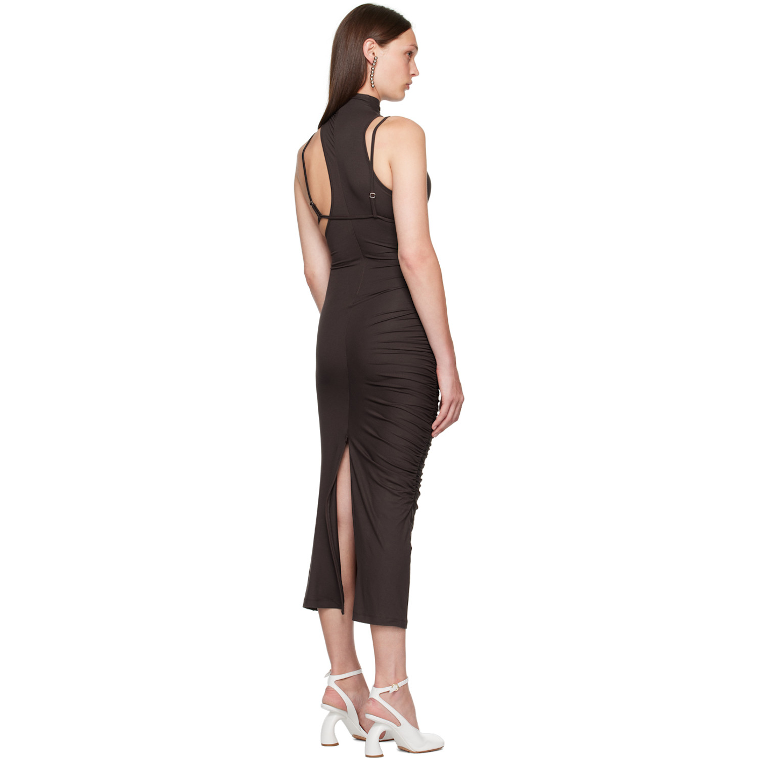  Selasi Brown Strap Maxi Dress 