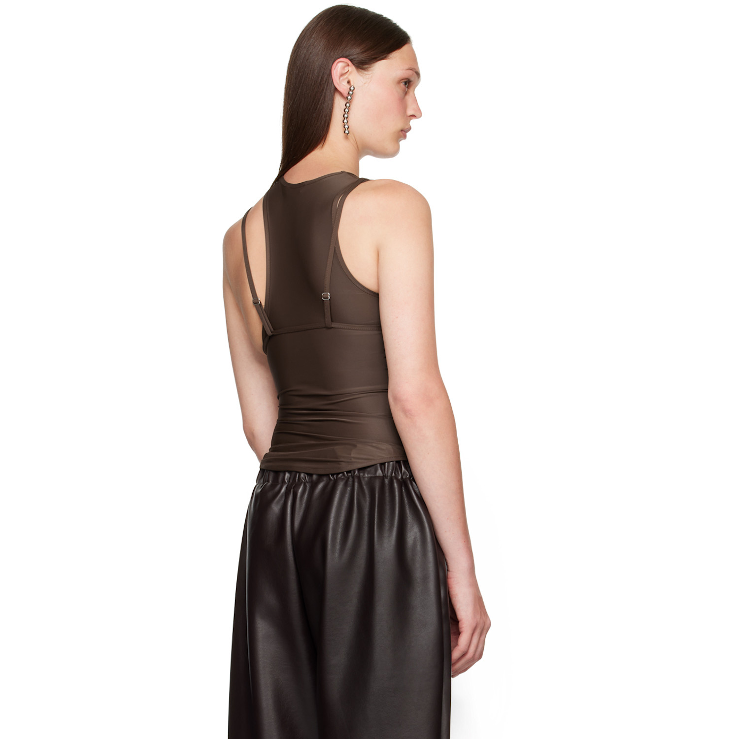  Selasi Brown Strap Tank Top 