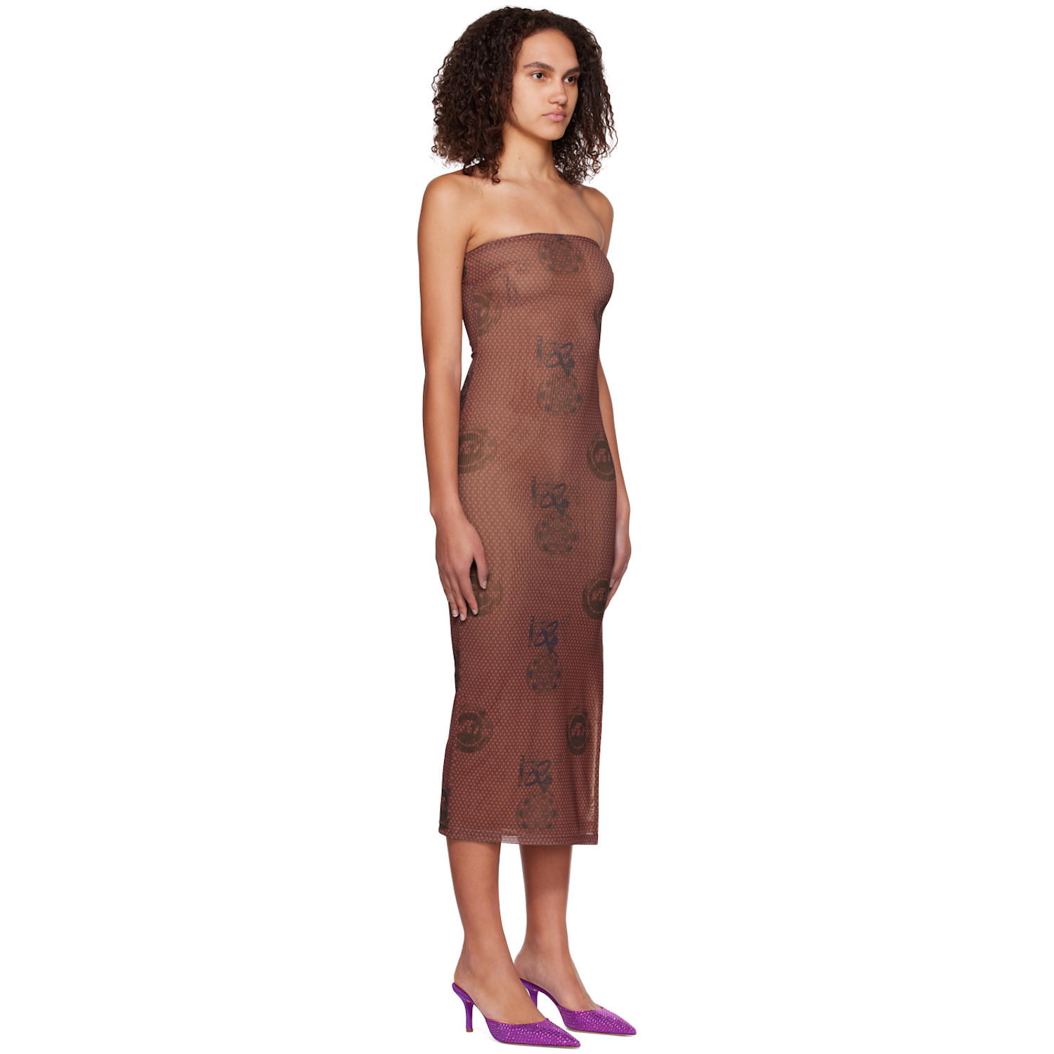  Miaou Brown Lila Midi Dress 