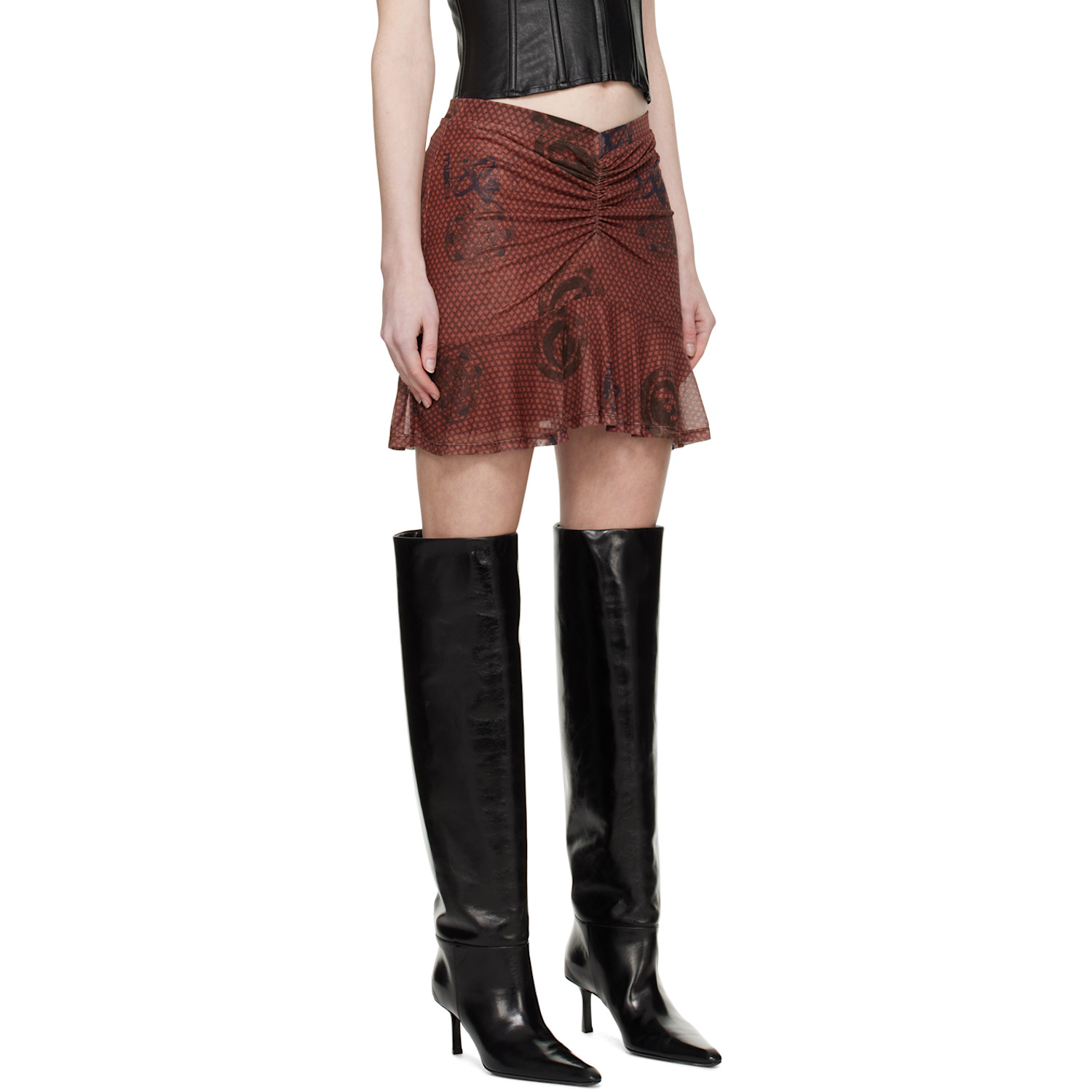  Miaou Brown Alva Miniskirt 