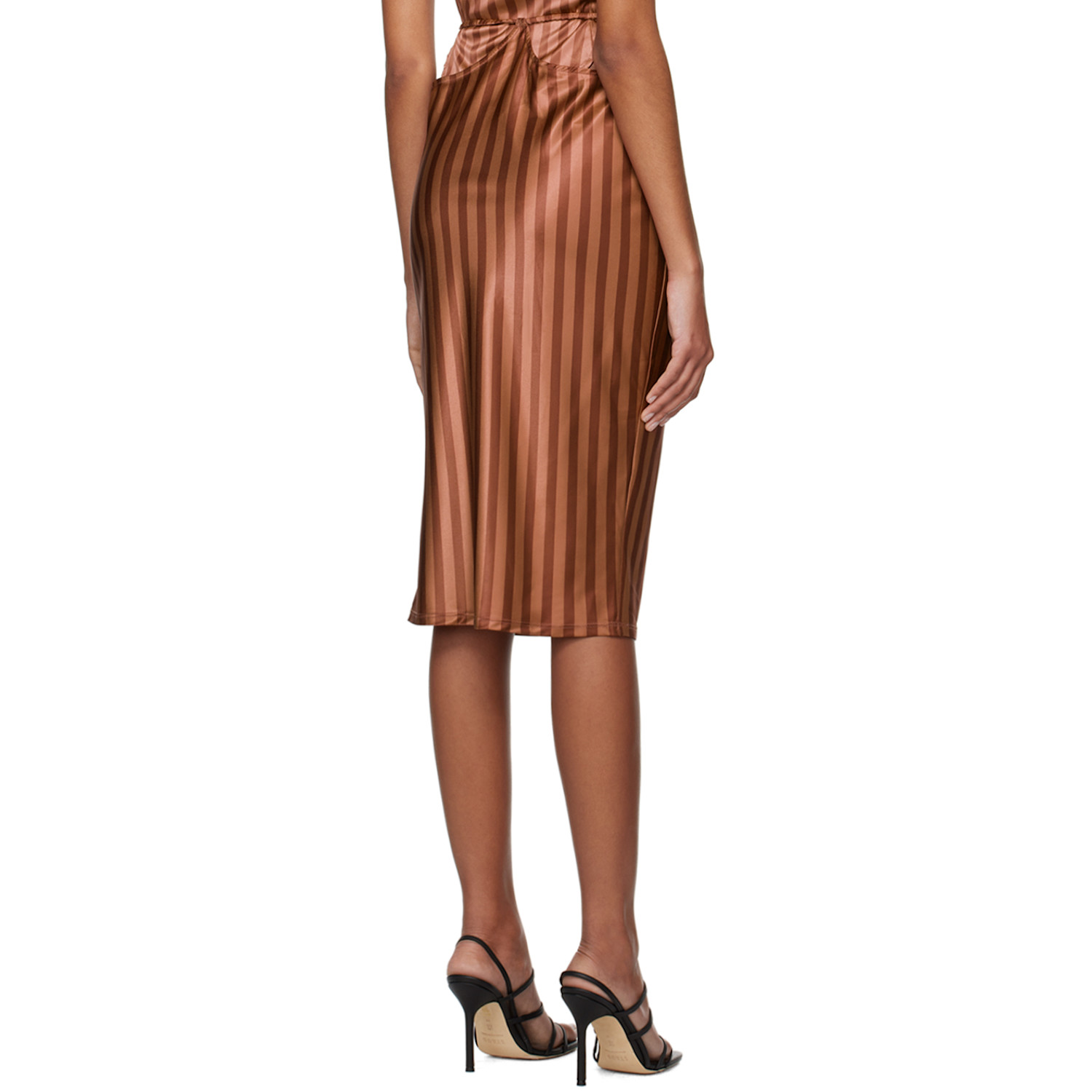  Miaou Ssense Work Capsule – Brown Verona Midi Skirt 