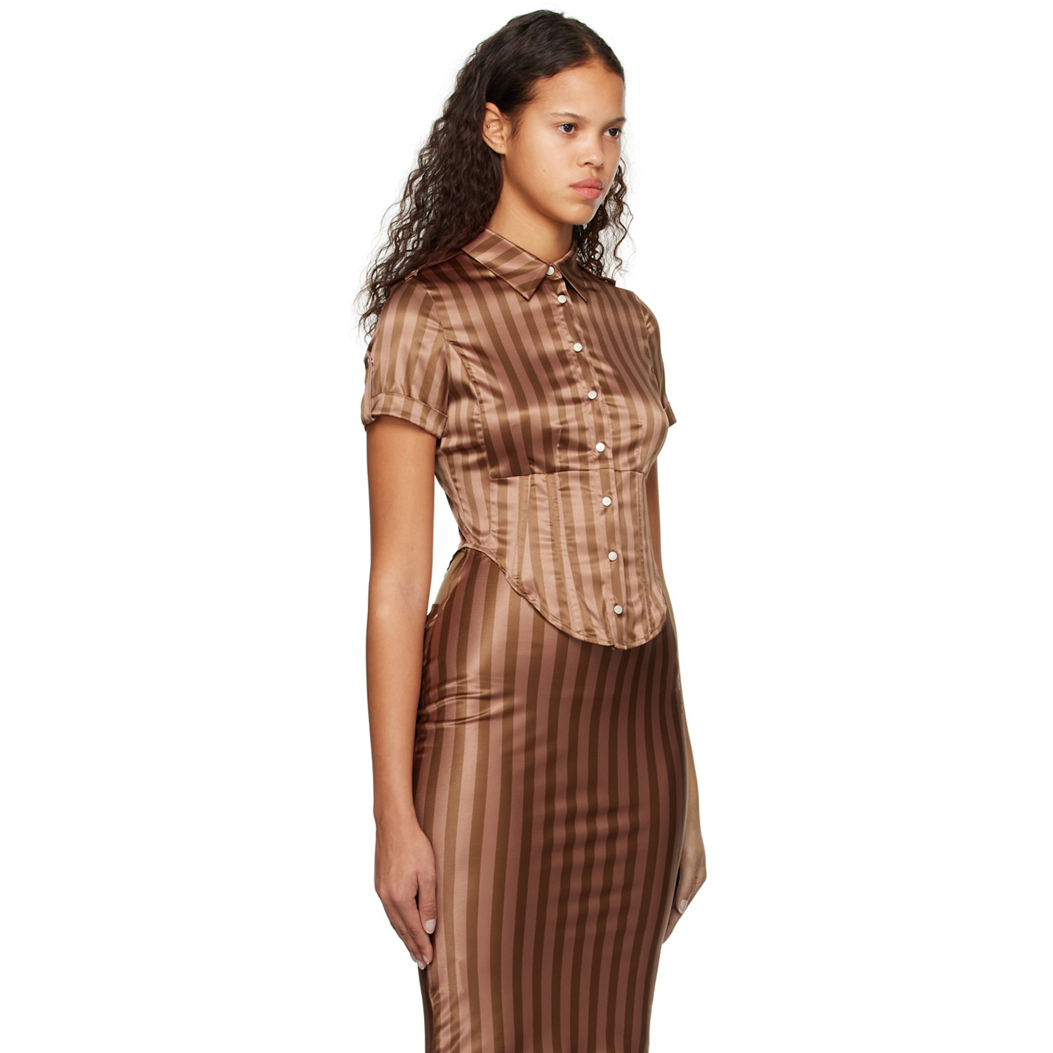  Miaou Ssense Work Capsule – Brown Max Shirt 