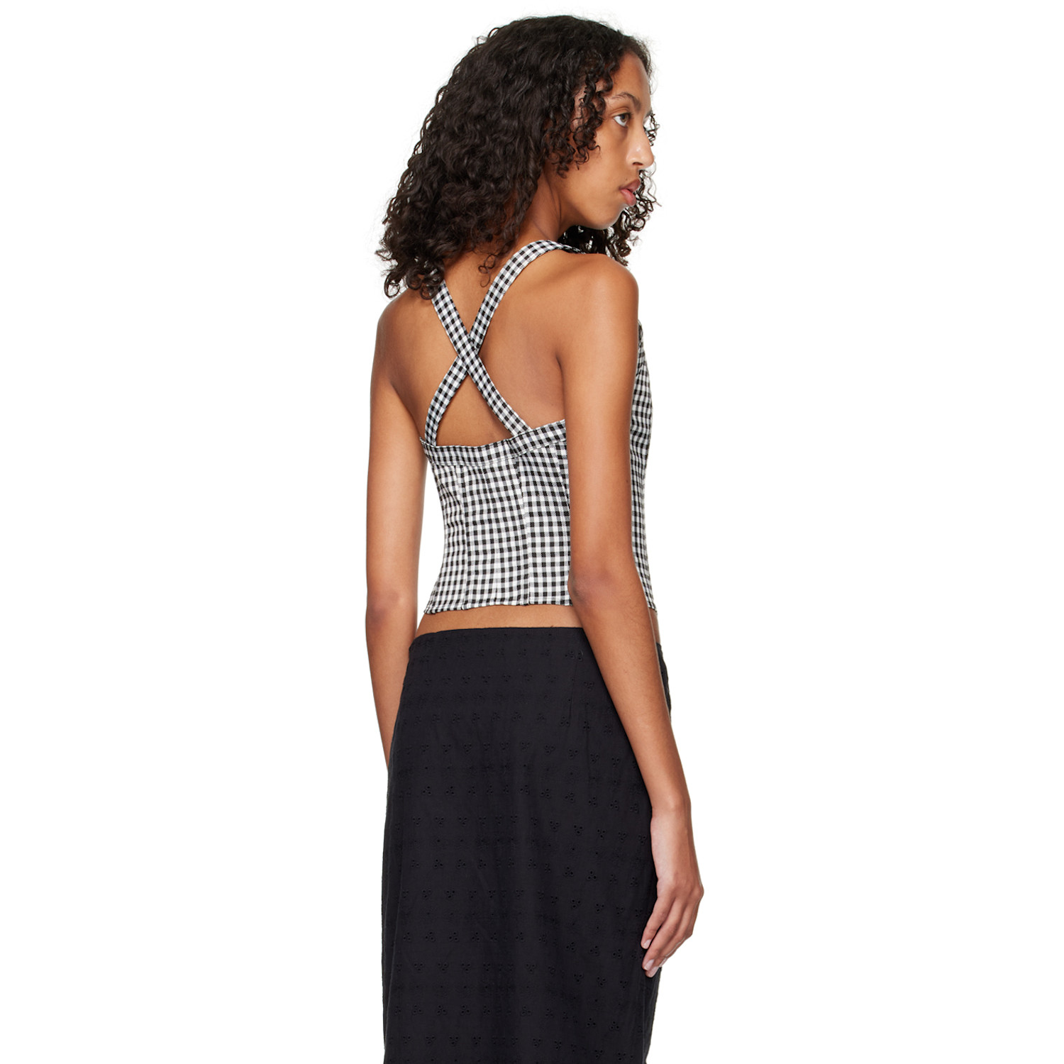  Miaou Ssense Work Capsule – Black & White Valda Corset 