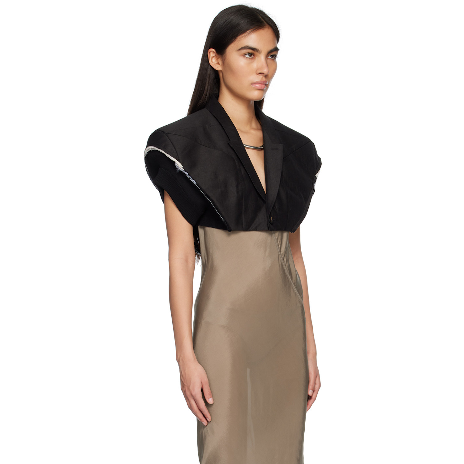  Rick Owens Black Micro Tatlin Blazer 