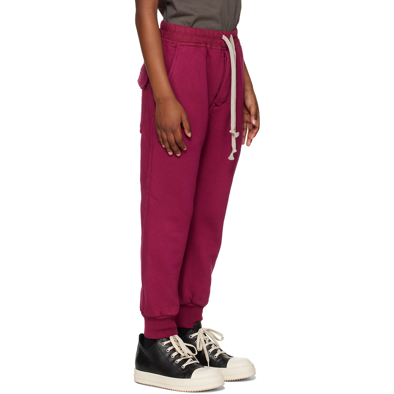 Rick Owens Kids Pink Drawstring Lounge Pants 