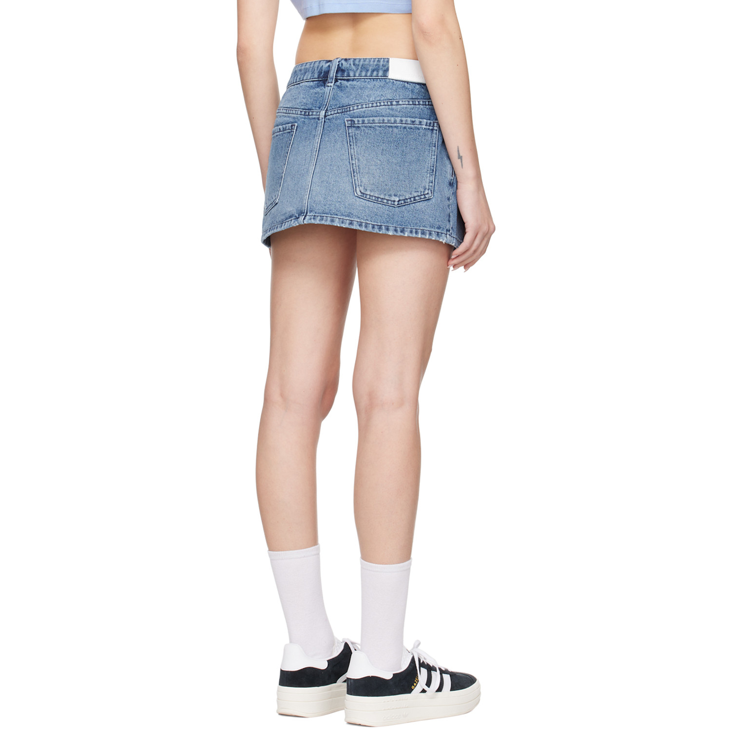  Halfboy Blue Zip-fly Denim Miniskirt 