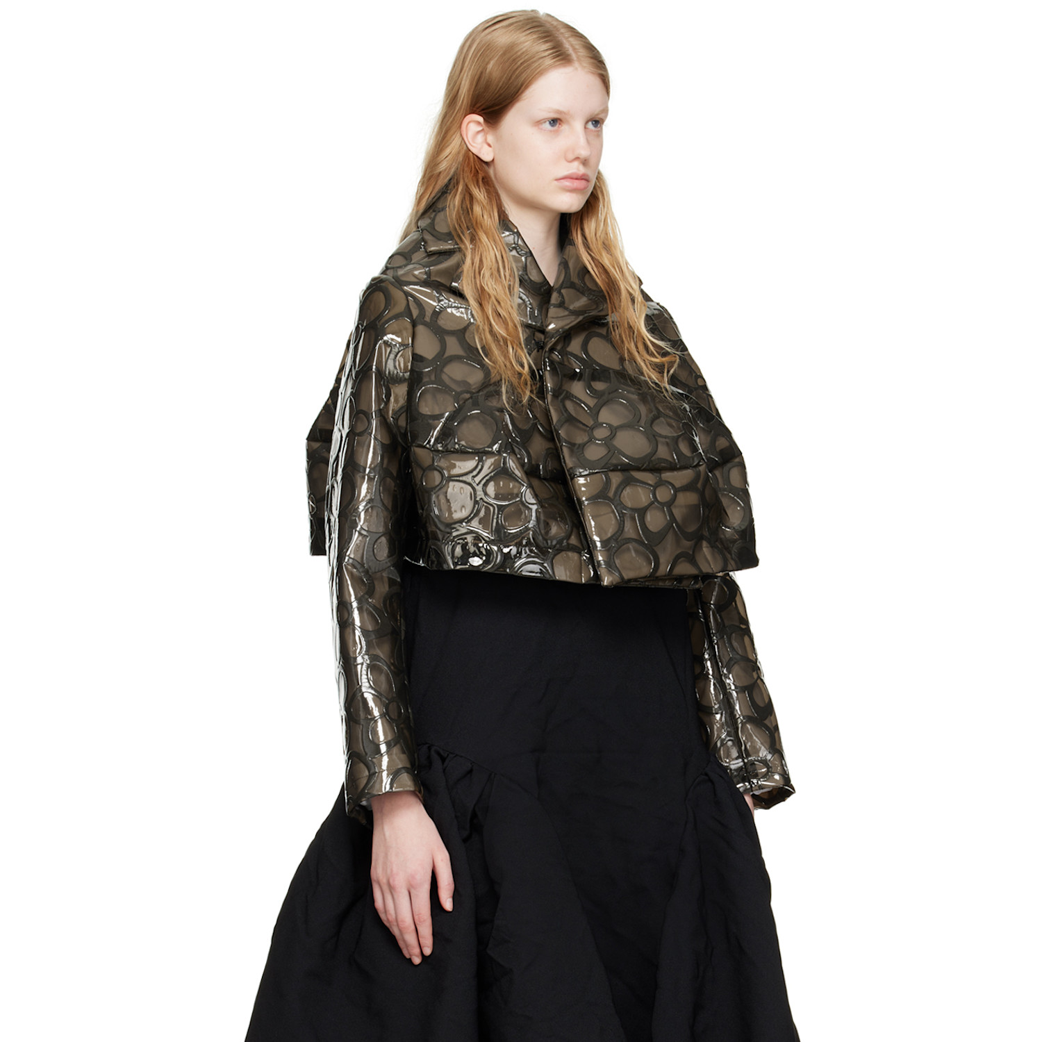  Comme Des Garçons Gray Flower Jacket 