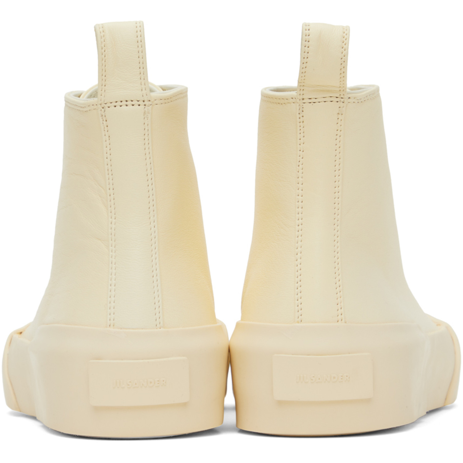  Jil Sander Off-white High-top Sneakers 