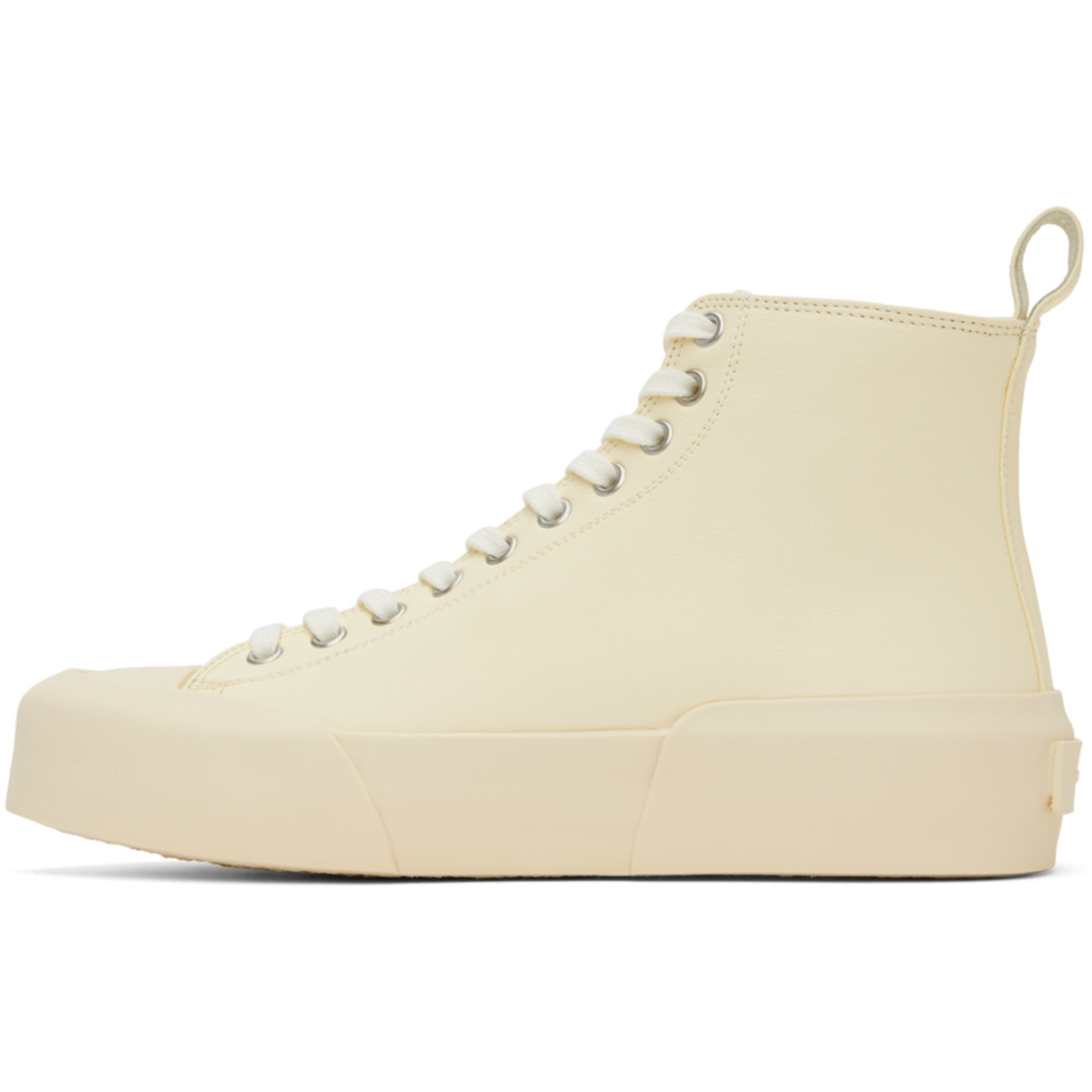  Jil Sander Off-white High-top Sneakers 