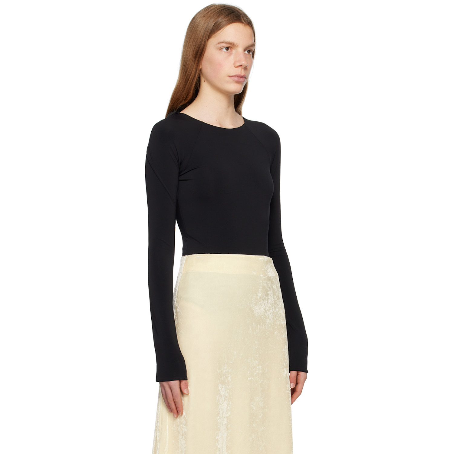  Jil Sander Black Open Back Bodysuit 