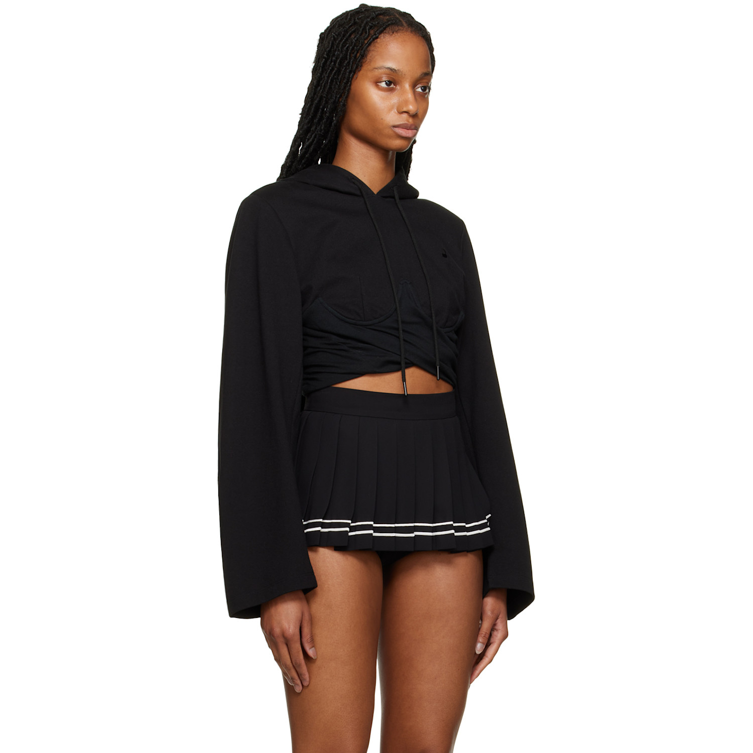  Pushbutton Black Boning Hoodie 