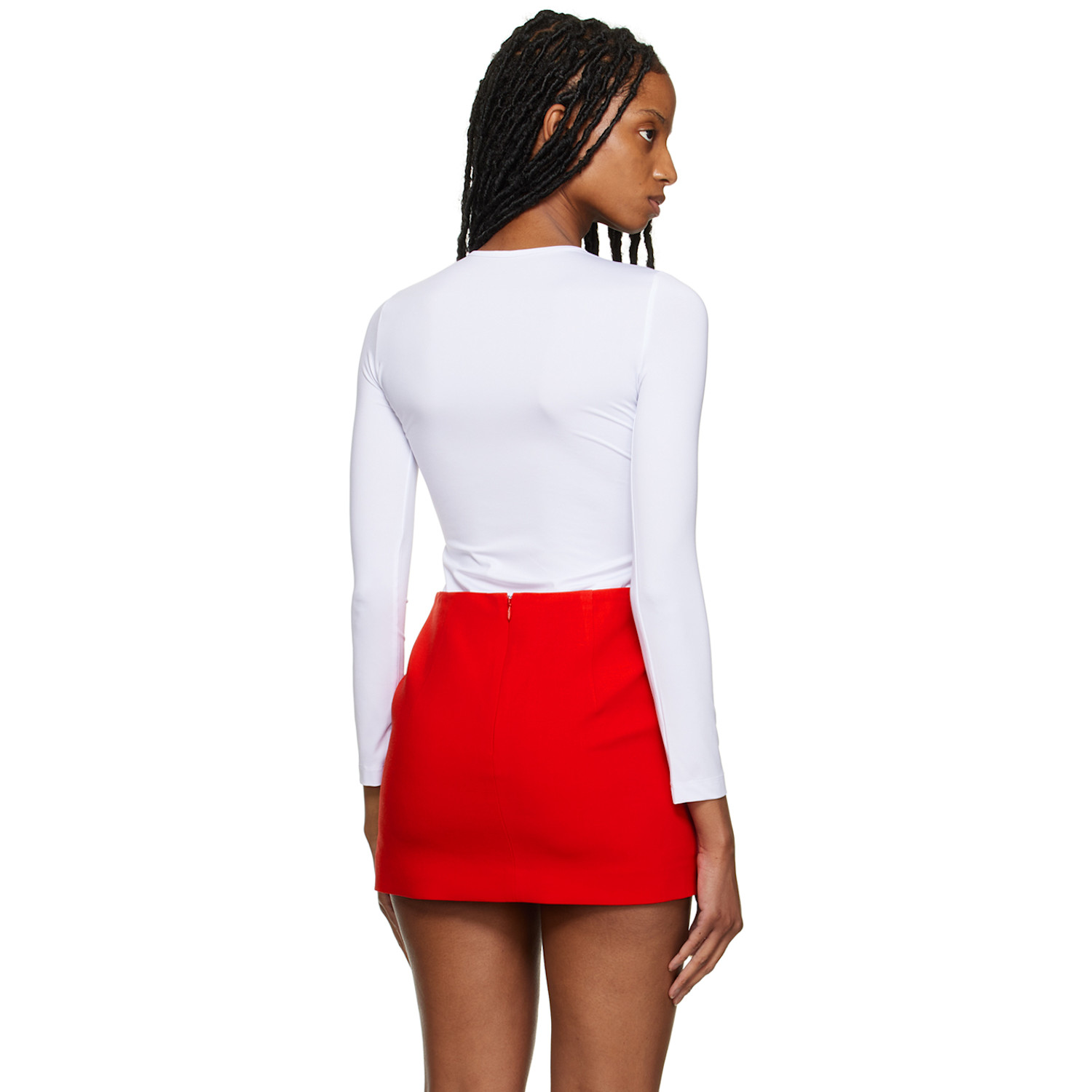  Pushbutton White Crystal Long Sleeve T-shirt 