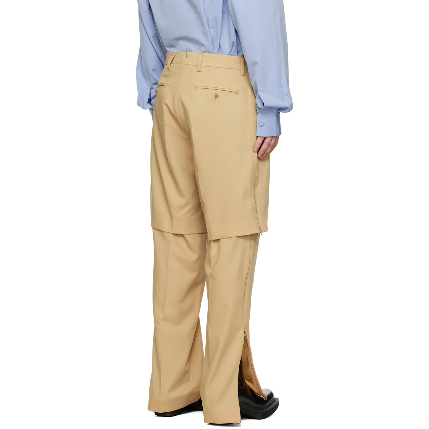  Vtmnts Tan Layered Trousers 
