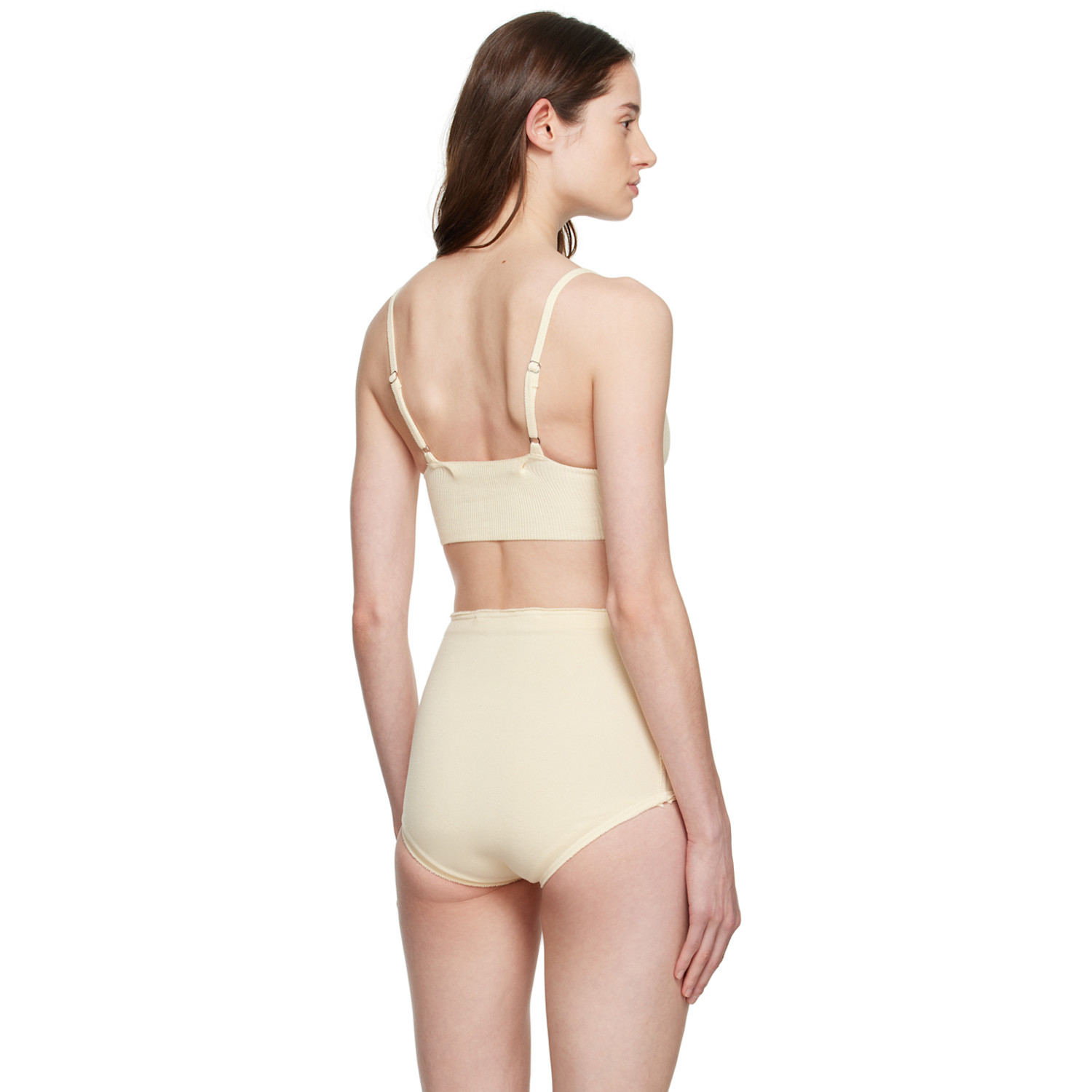  Talia Byre Off-white Ribbed Bra 