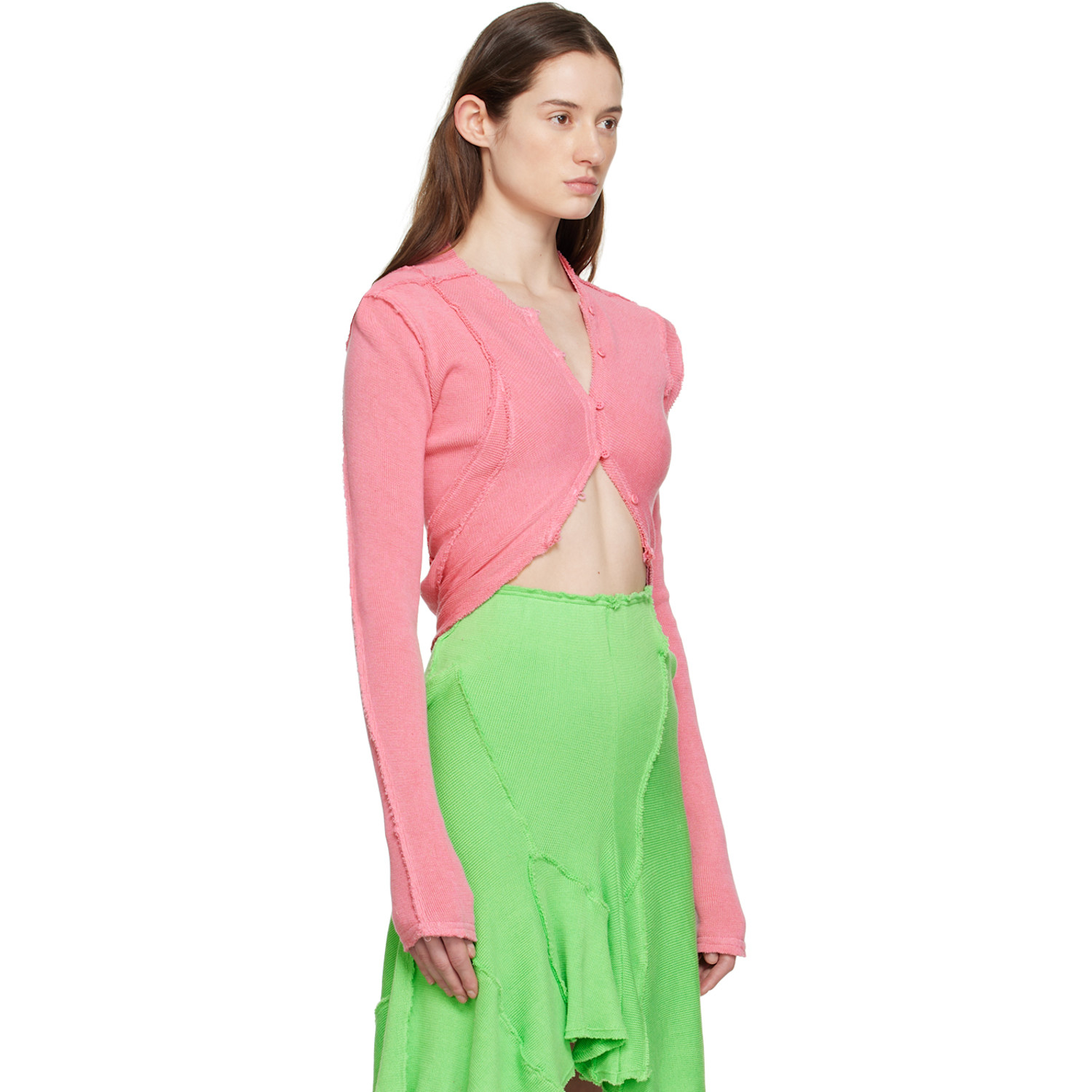  Talia Byre Pink Raw Cardigan 