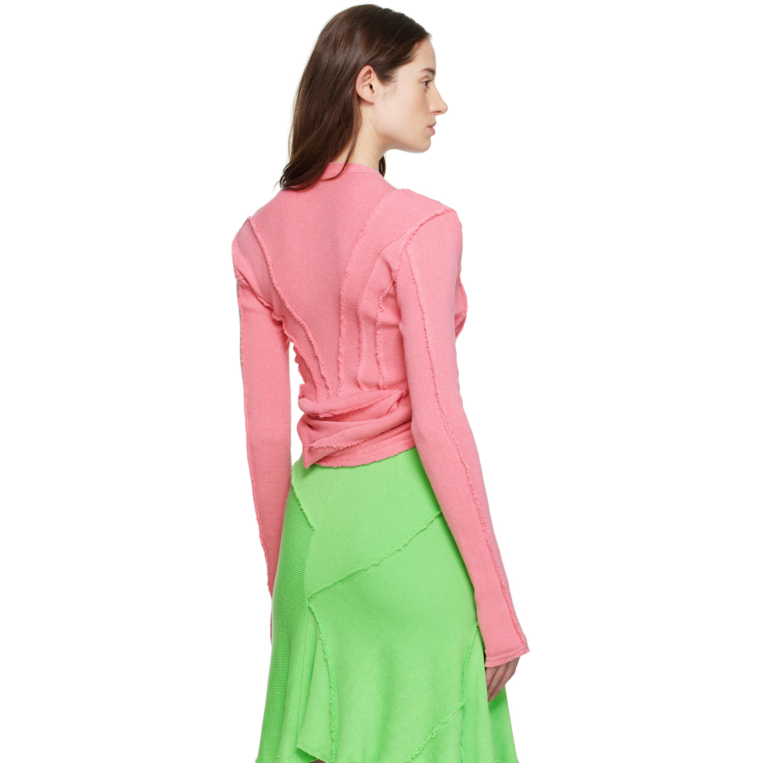  Talia Byre Pink Raw Cardigan 