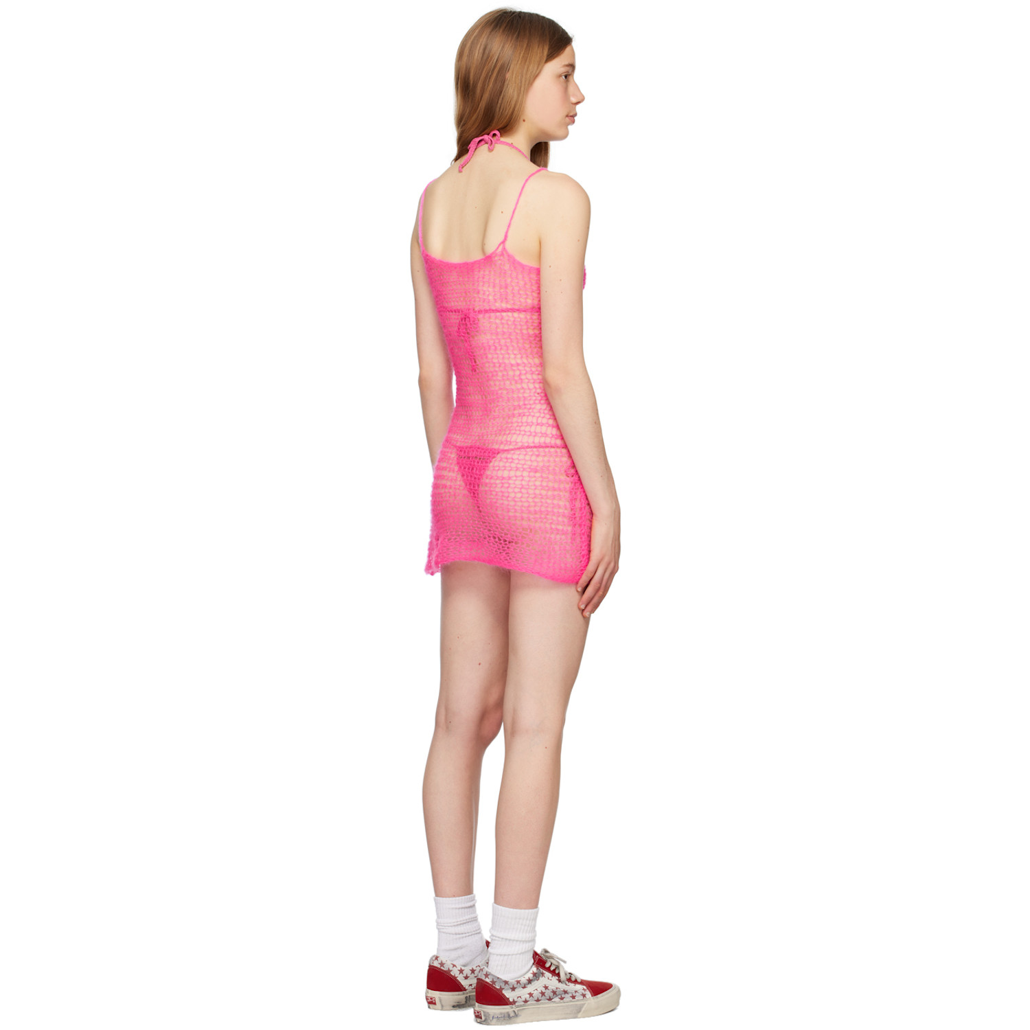  Erl Pink Bow Minidress 