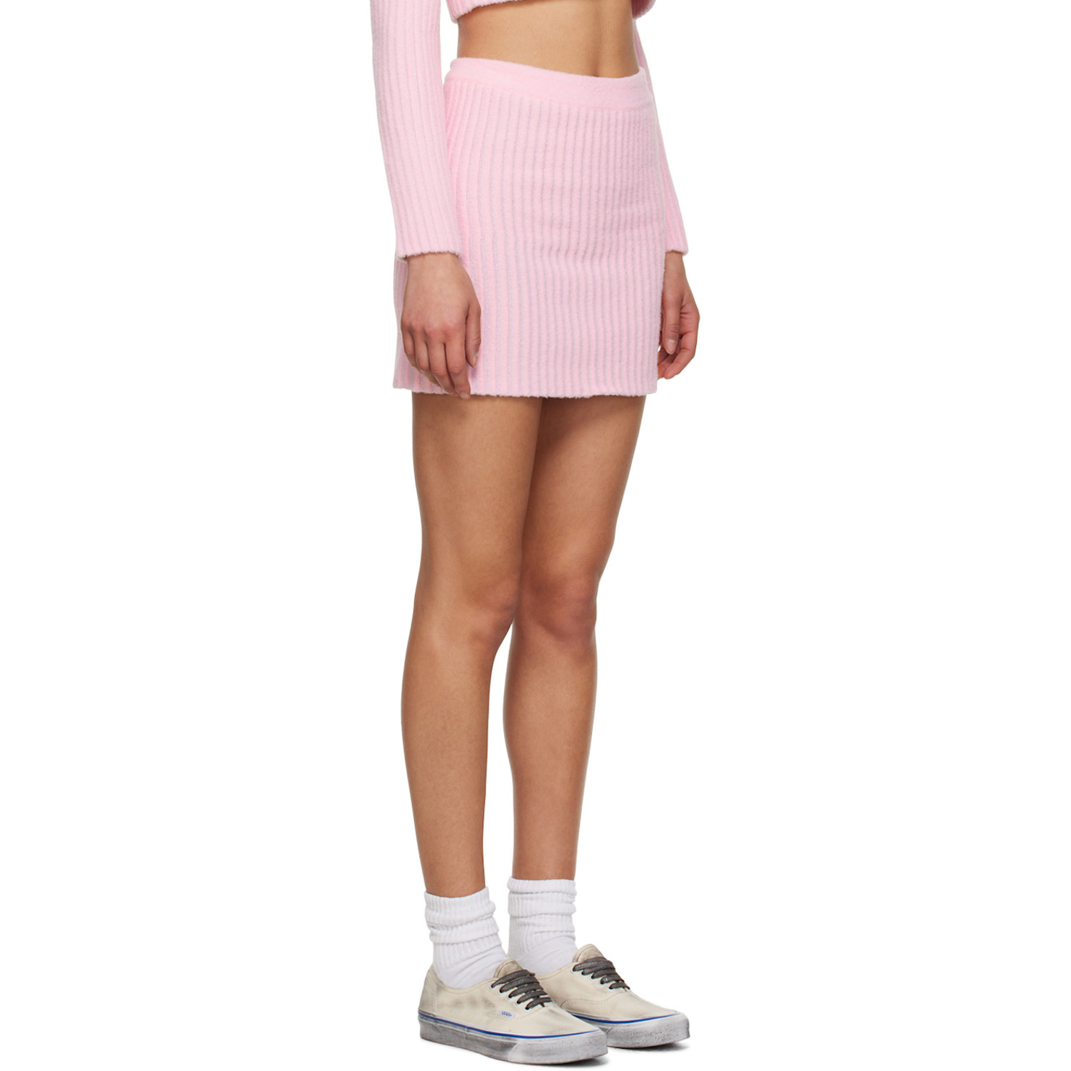  Erl Pink Cheerleader Midi Skirt 