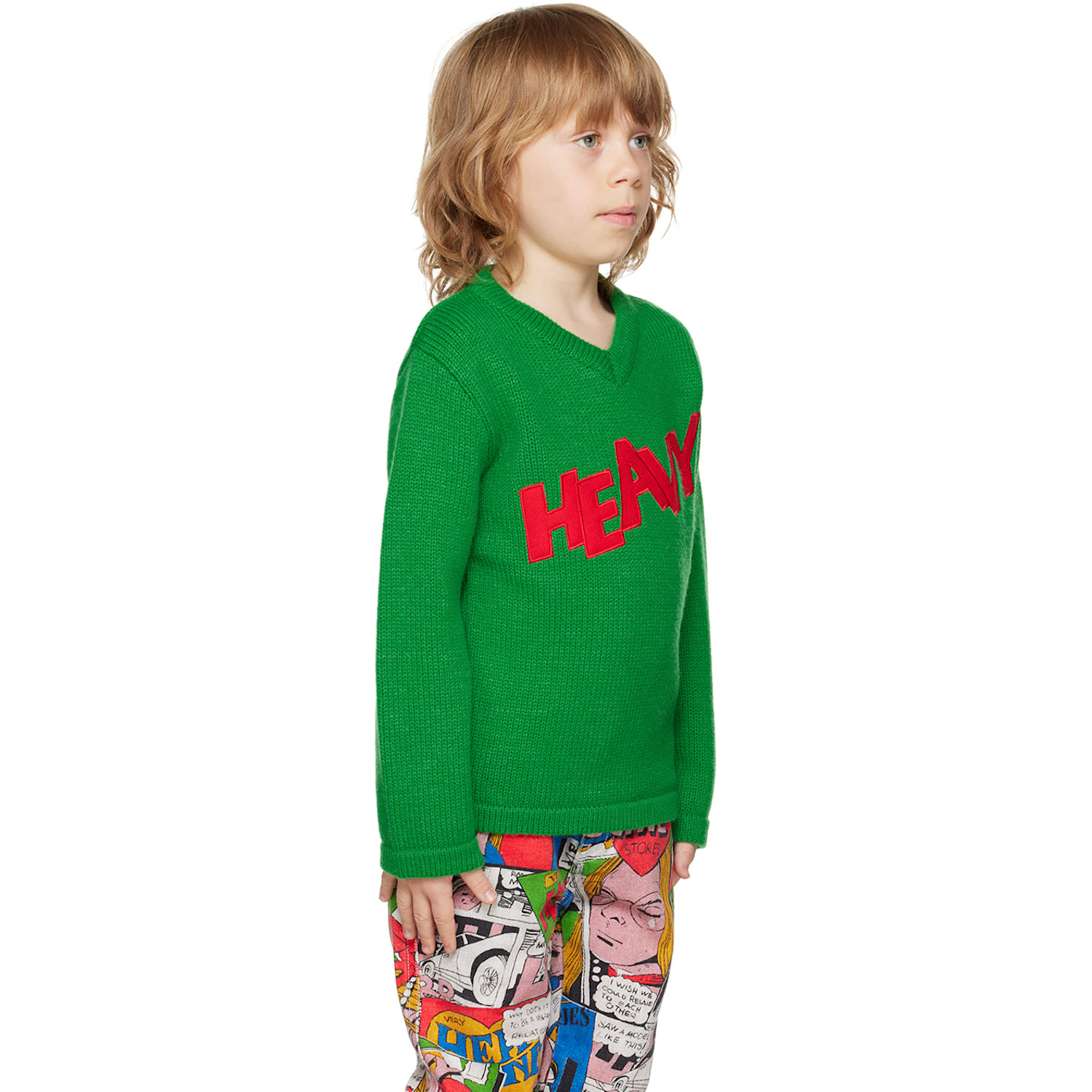  Erl Kids Green 'heavy' Sweater 