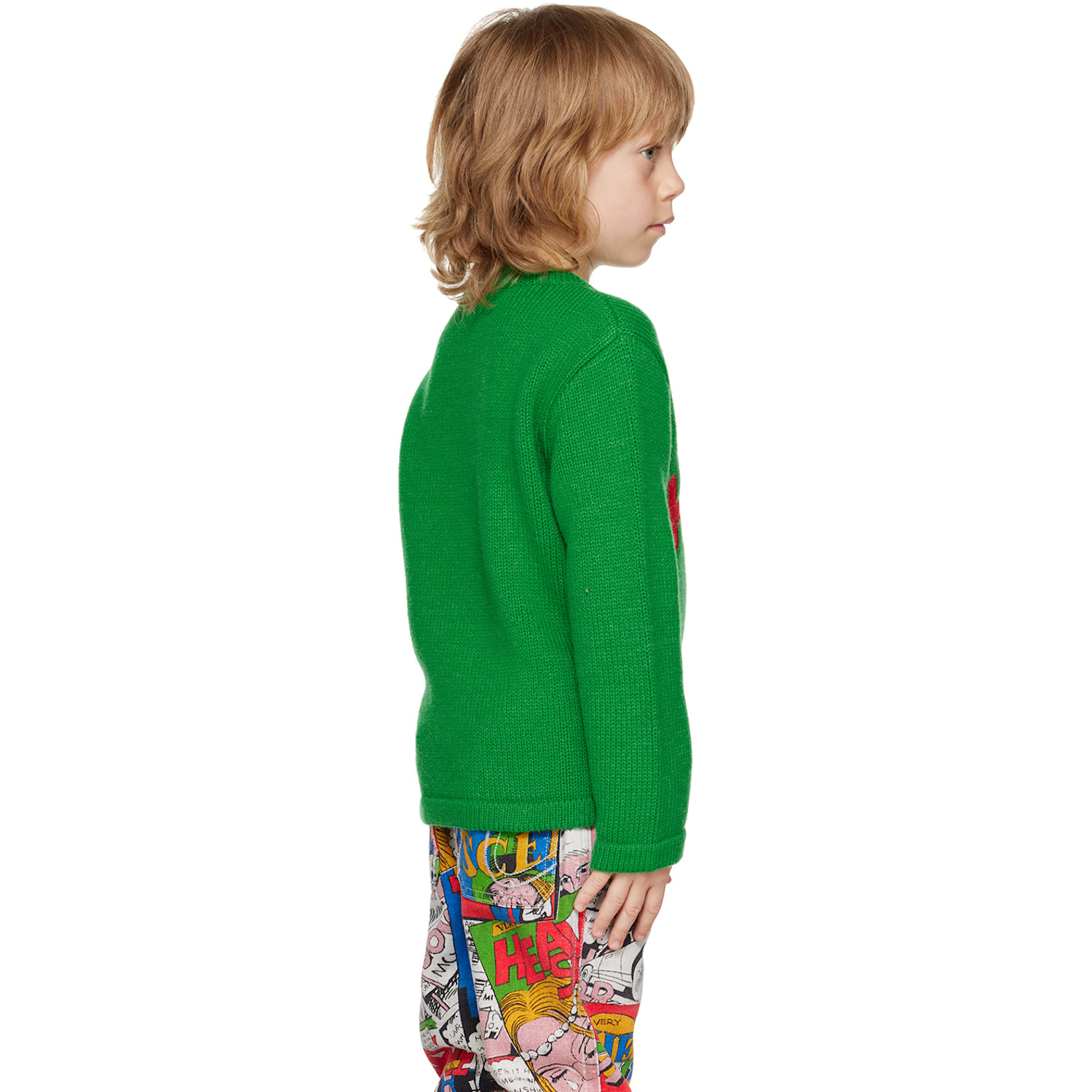  Erl Kids Green 'heavy' Sweater 