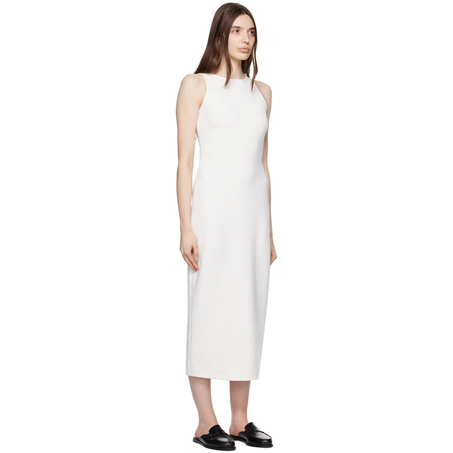  Mm By Max Mara White Mammola Midi Dress 
