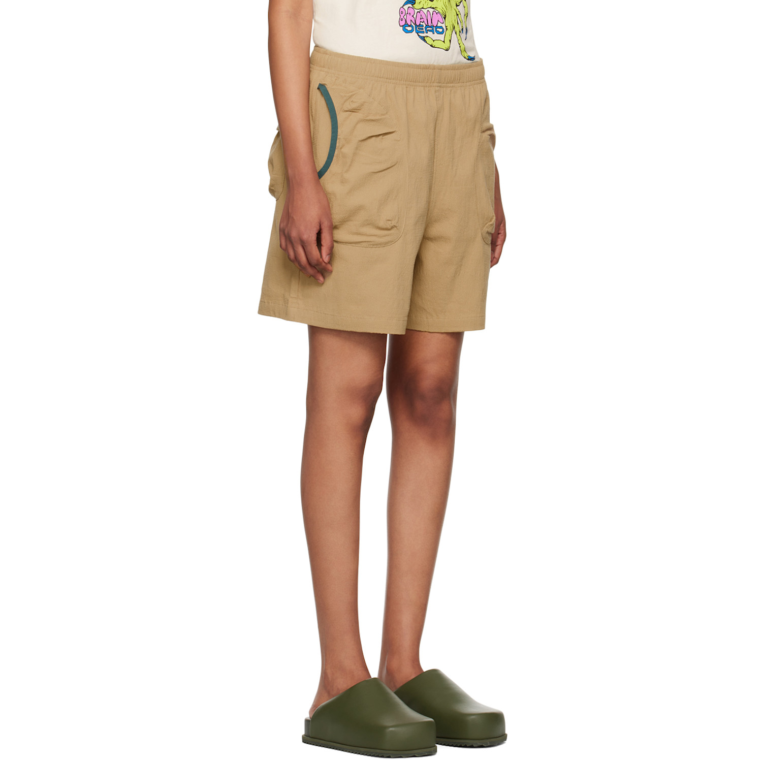  Brain Dead Beige Mountain Shorts 