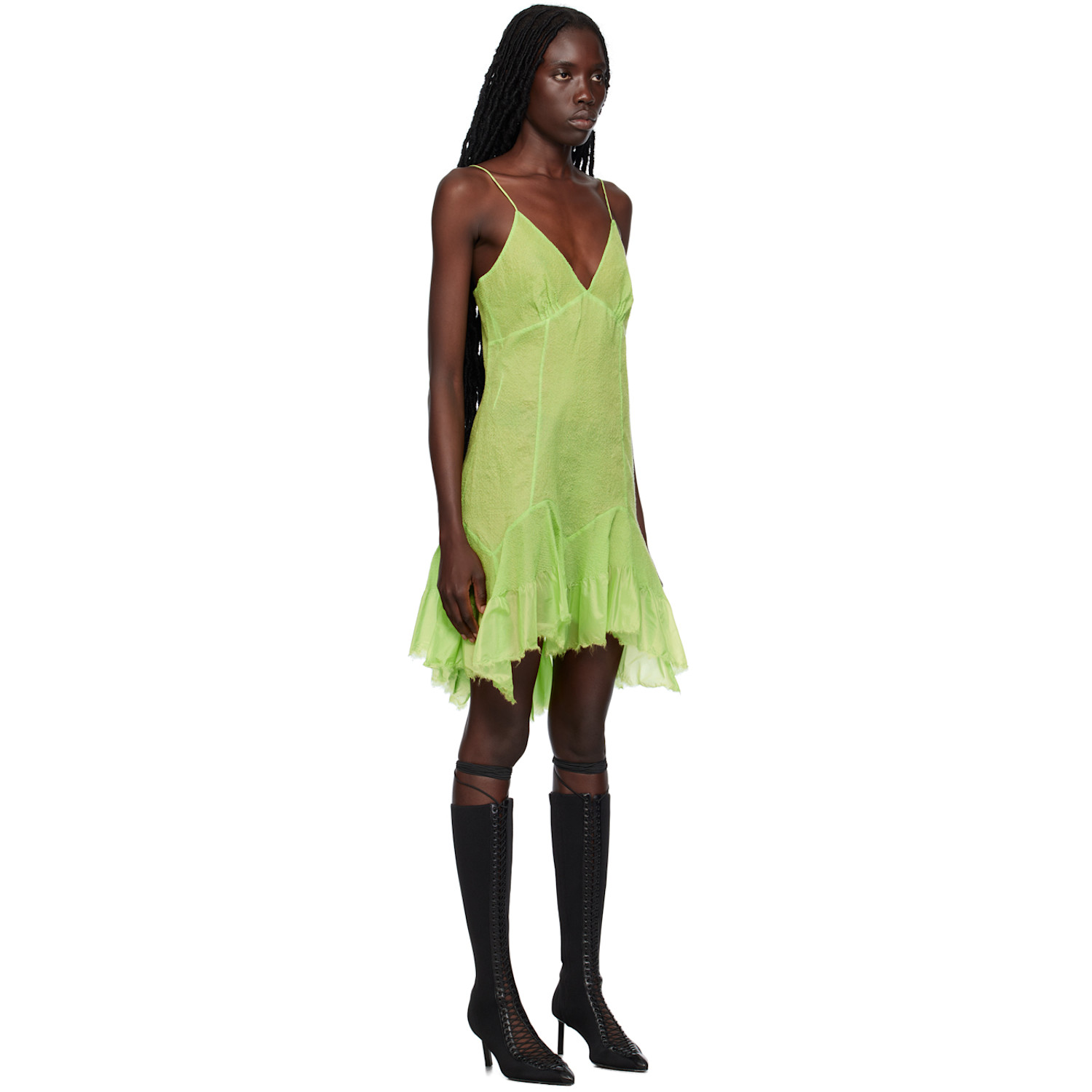  Givenchy Green Paneled Minidress 