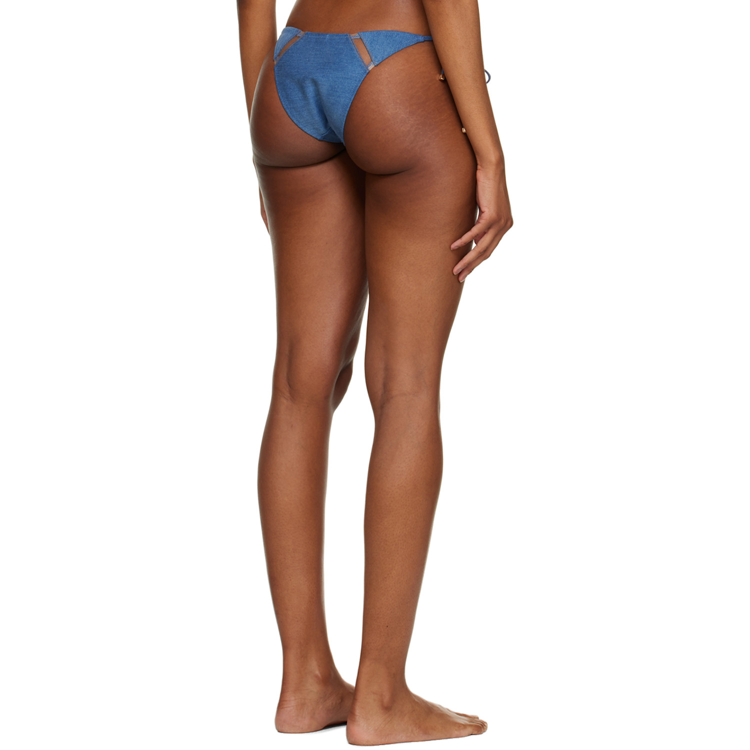  Agent Provocateur Blue Ellah Denim Bikini Bottoms 