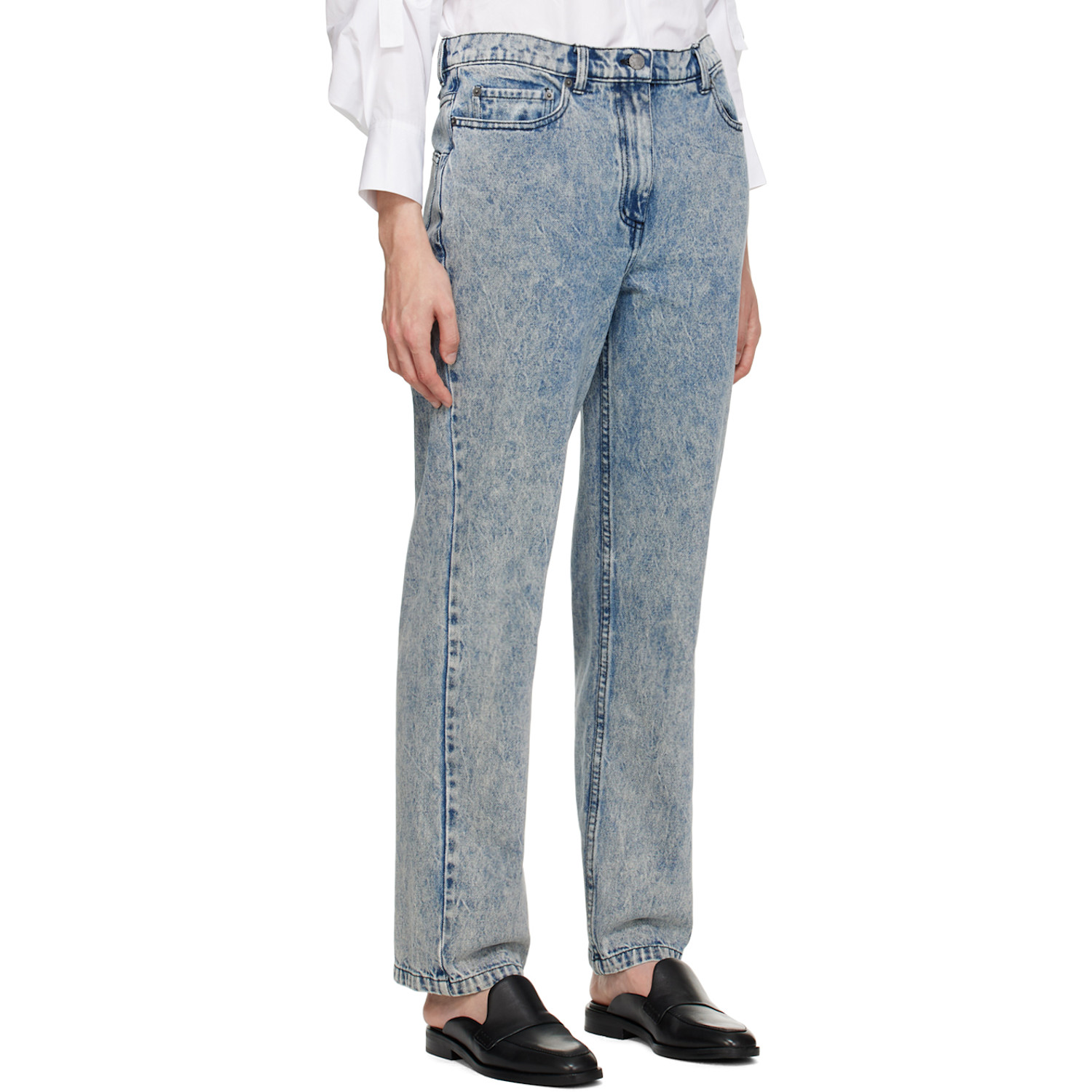  3.1 Phillip Lim Blue Overdyed Jeans 